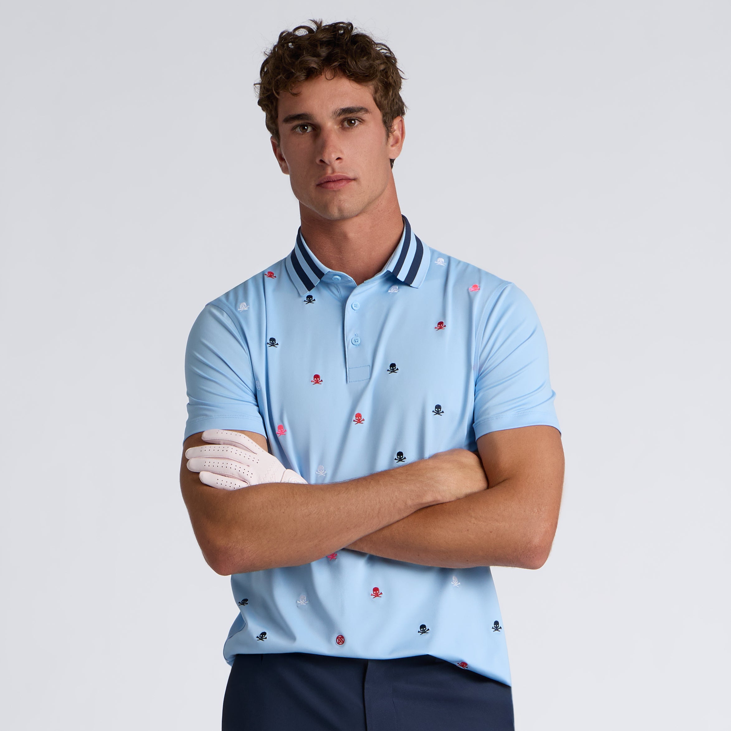 EMBROIDERED TECH JERSEY POLO BAJA