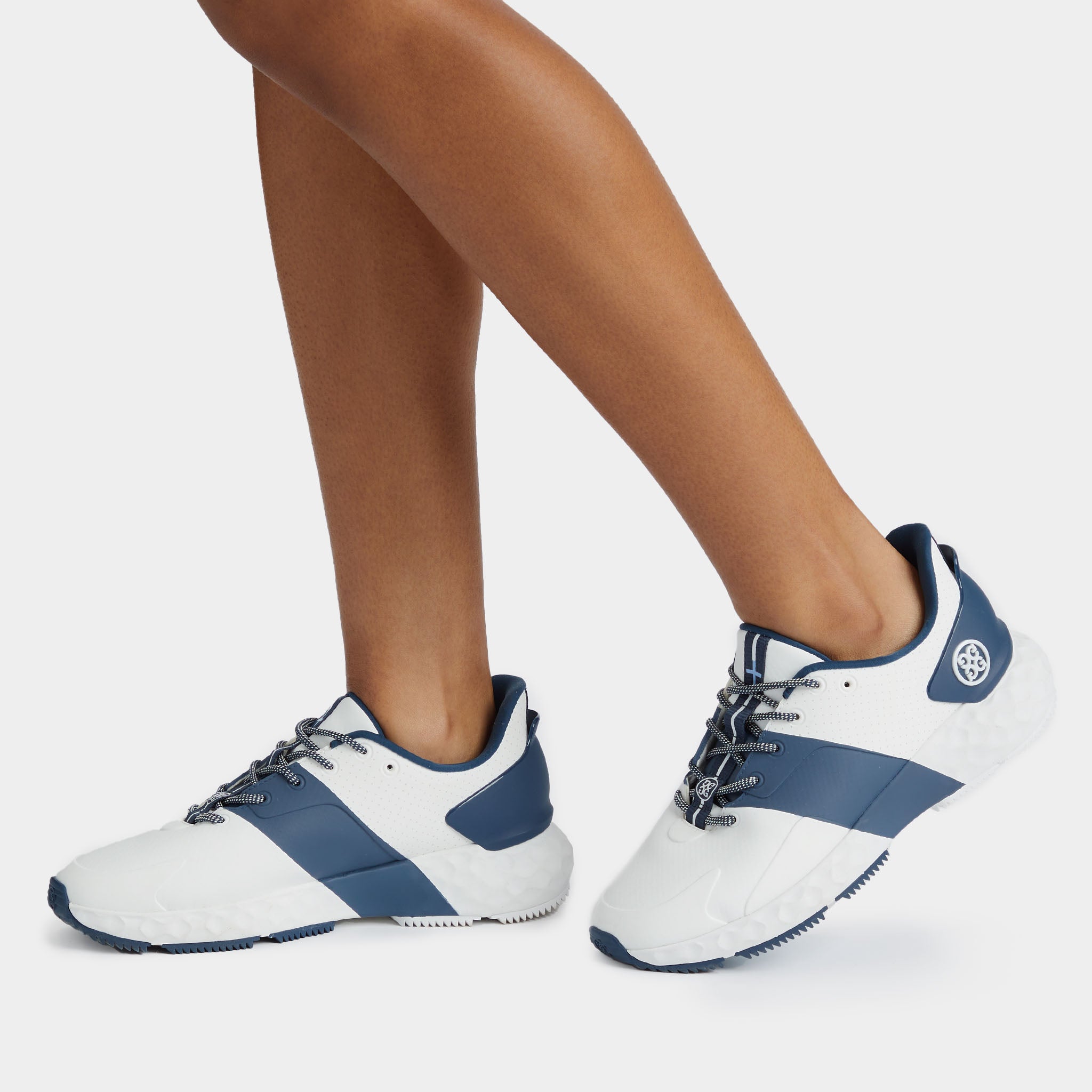 WOMEN'S PERFORATED CONTRAST STRIPE MG4+ GOLF SHOE SNOW
