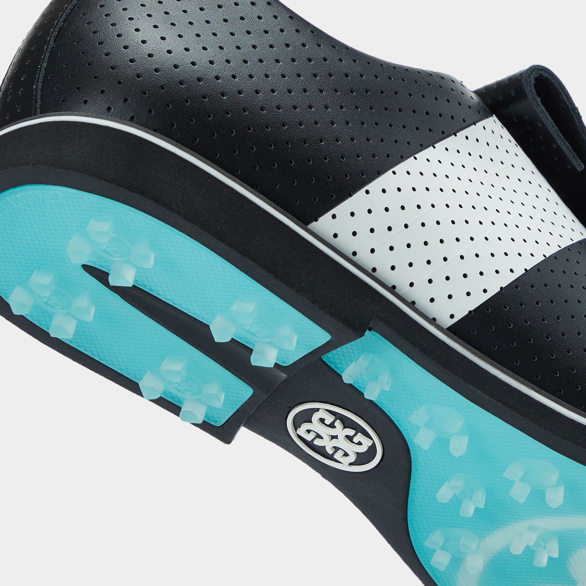 WOMEN'S PERFORATED LUXE LEATHER GALLIVANTER GOLF SHOE ONYX