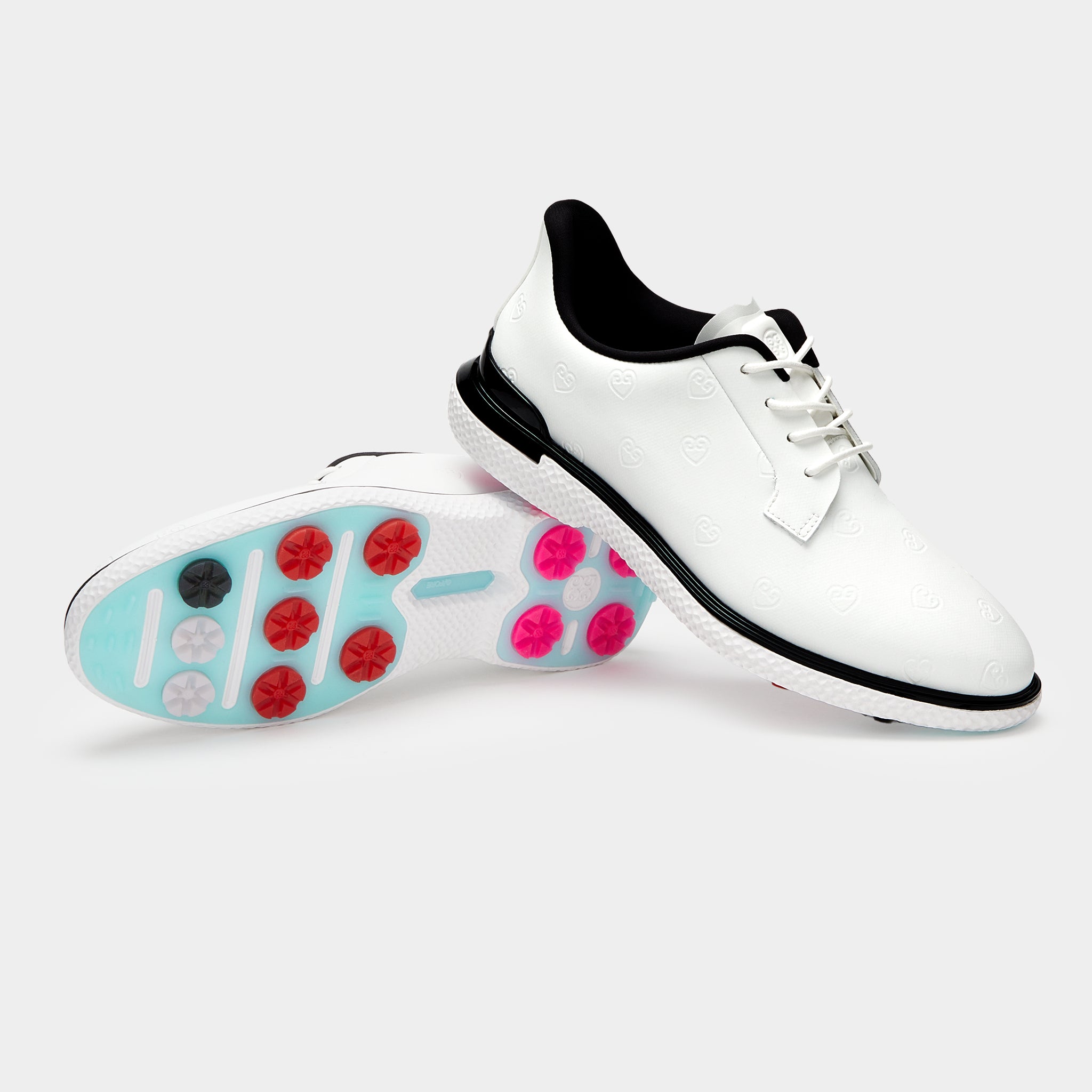 WOMEN'S GALLIVAN2R DEBOSSED HEART G'S KILTIE GOLF SHOE SNOW/ONYX