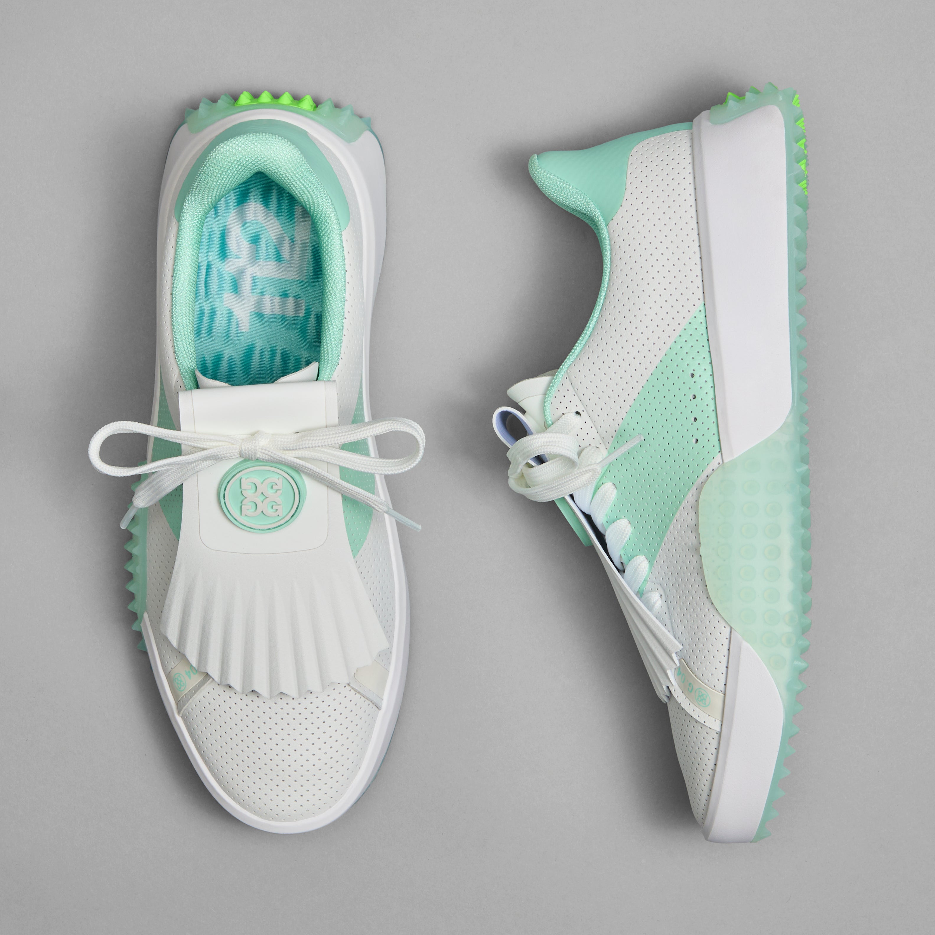 Women's G.112 Perforated Saddle Stripe Golf Shoe Snow/Menthol