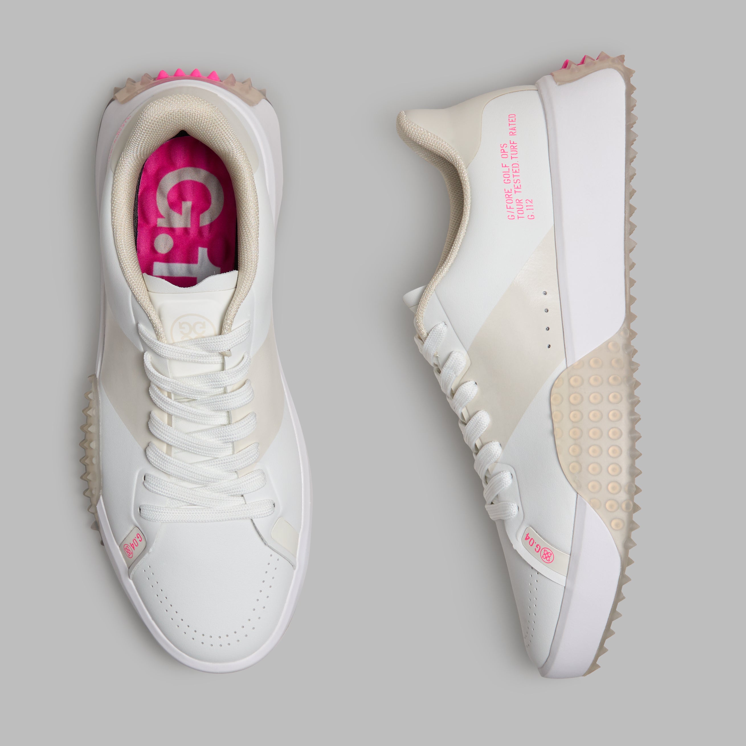 WOMEN'S G.112 SADDLE STRIPE KILTIE GOLF SHOE SNOW/MULTI