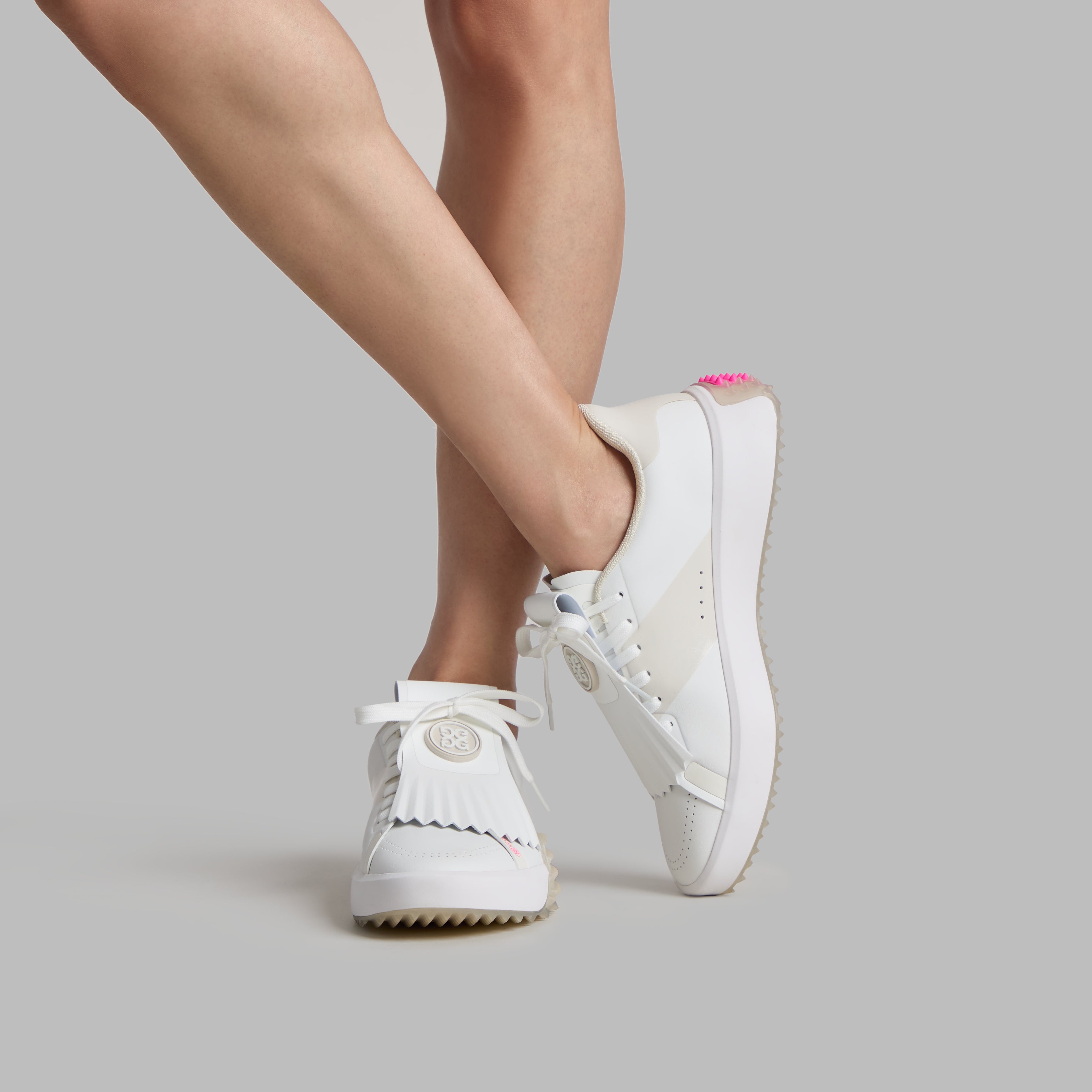 WOMEN'S G.112 SADDLE STRIPE KILTIE GOLF SHOE SNOW/MULTI