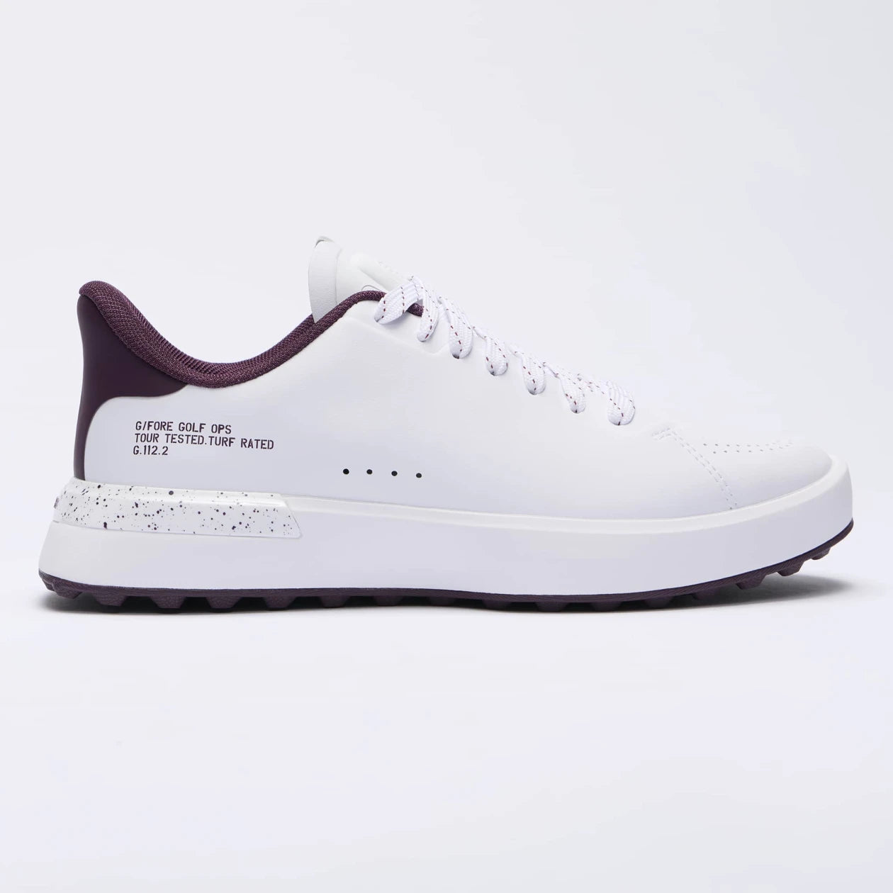 WOMEN'S G.112 GOLF SHOE SNOW/DARK PLUM