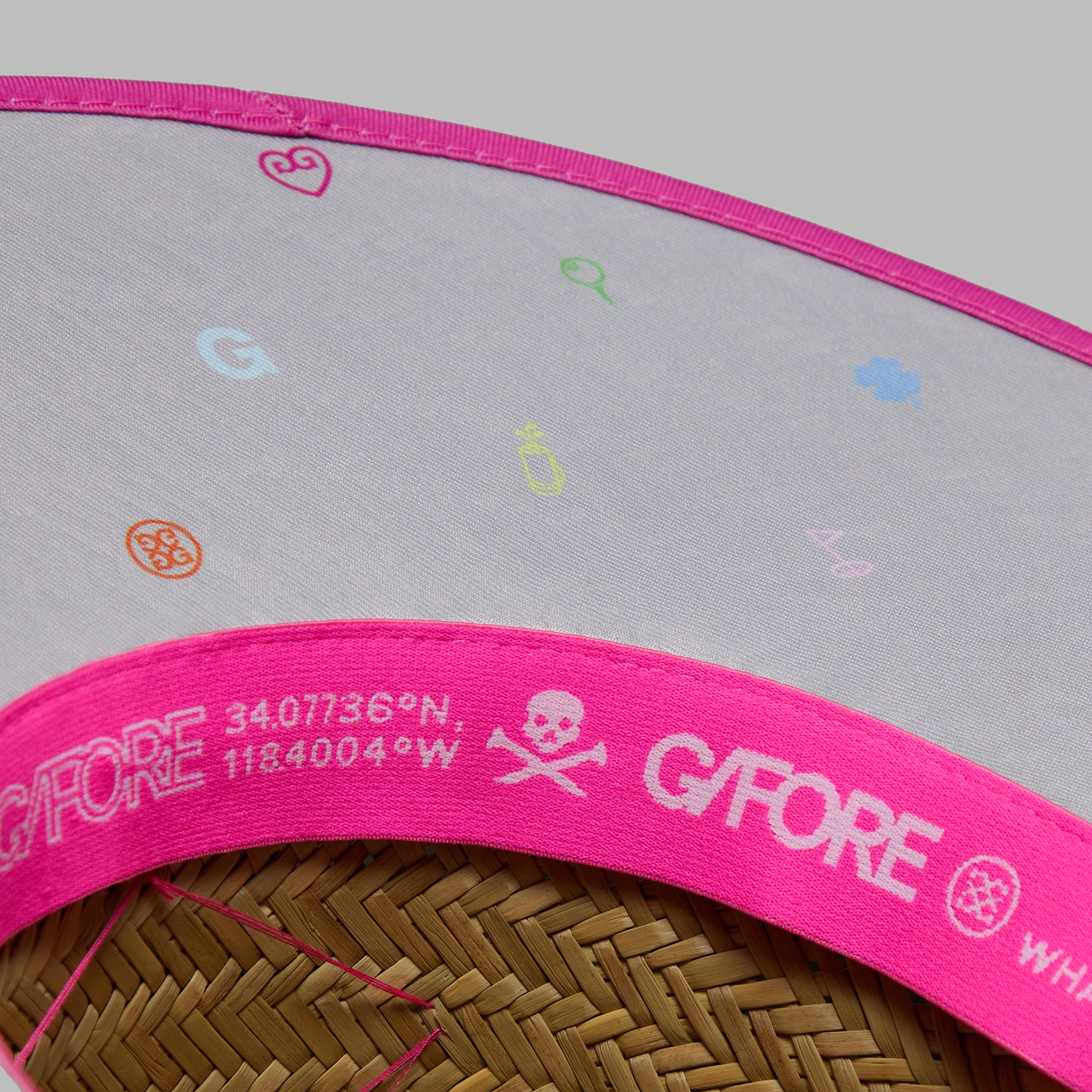 Mother Golfer Straw Hat SNOW/KNOCKOUT PINK