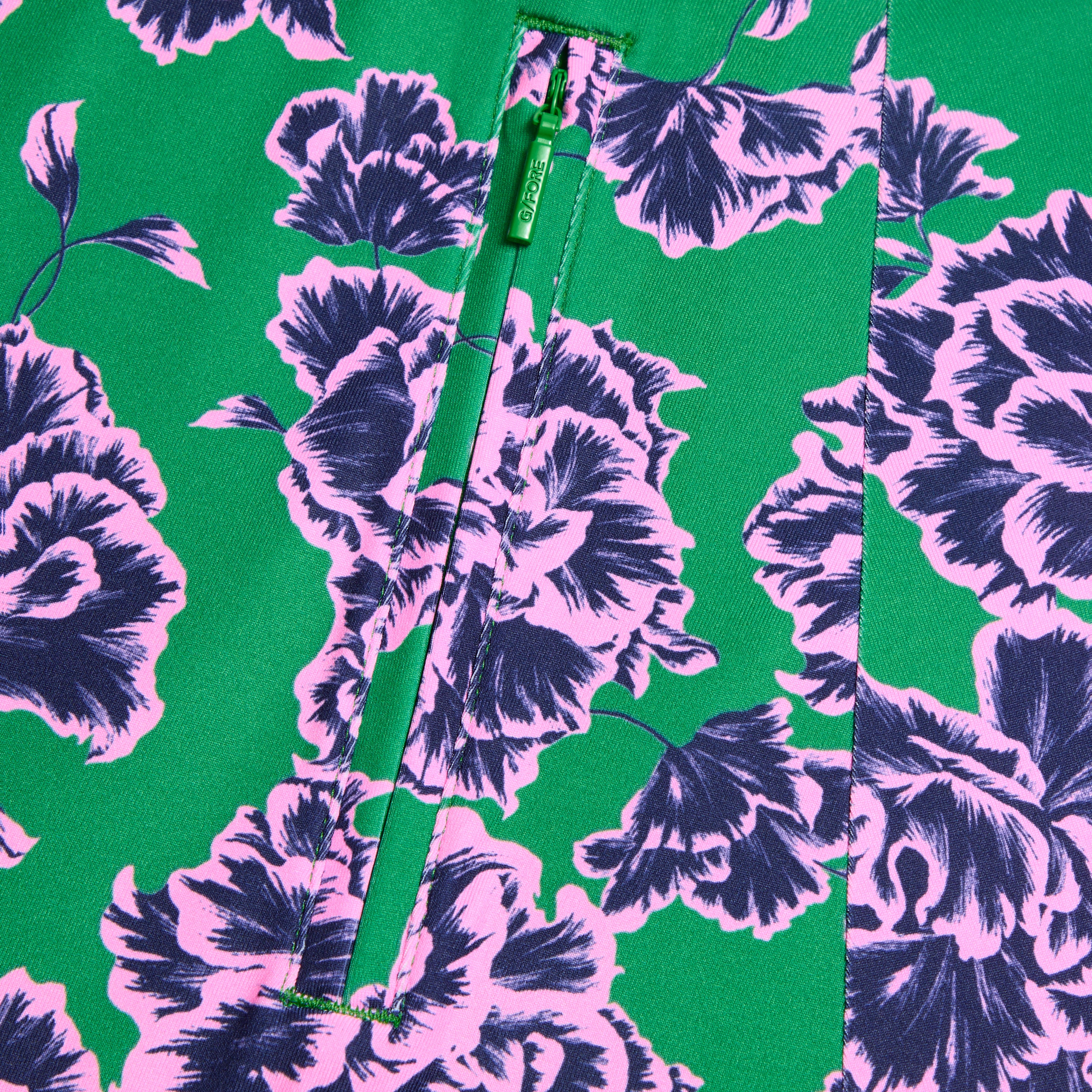 STAMPED FLORAL TECH JERSEY SKORT CLOVER