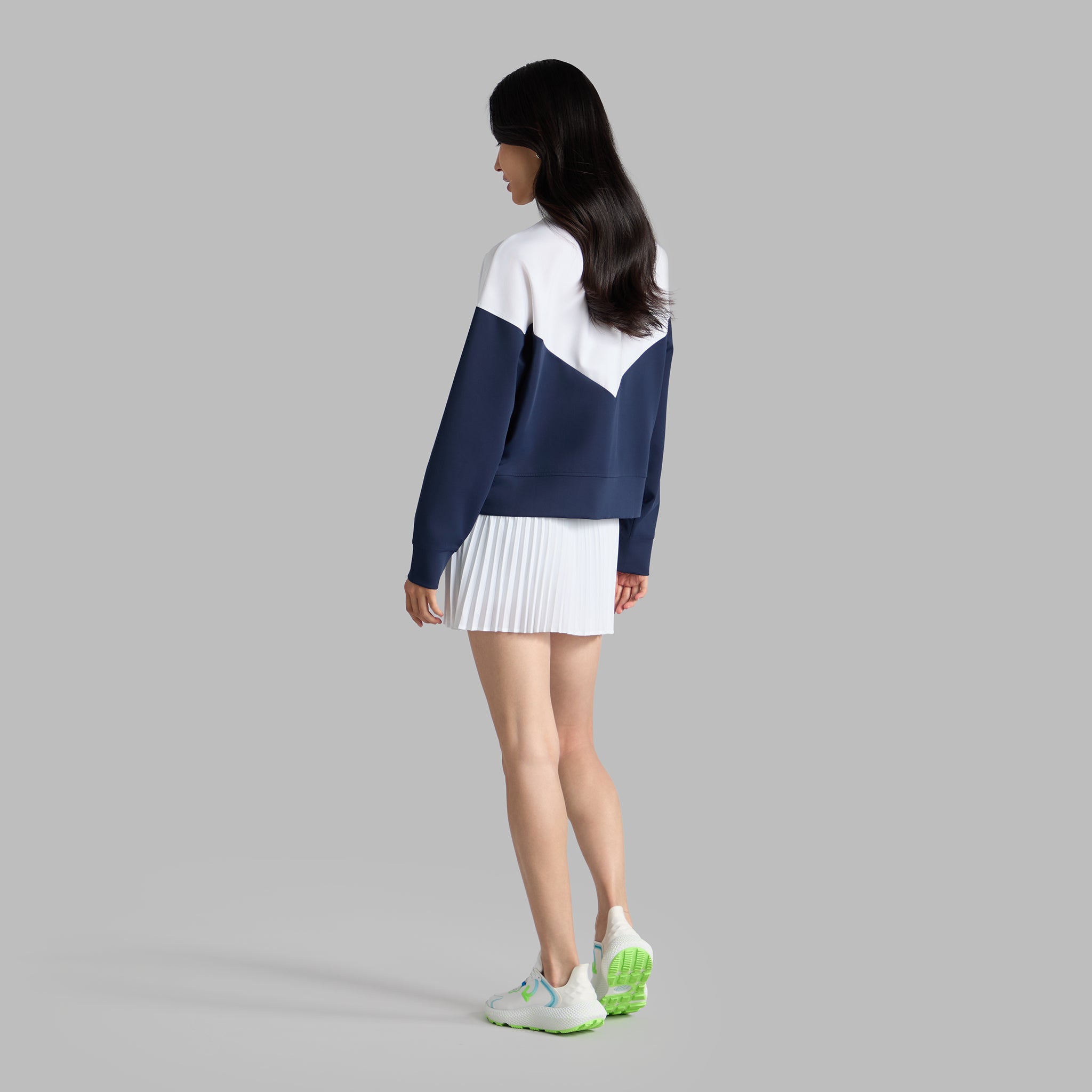 STRETCH SCUBA CHEVRON PULLOVER SNOW/TWILIGHT