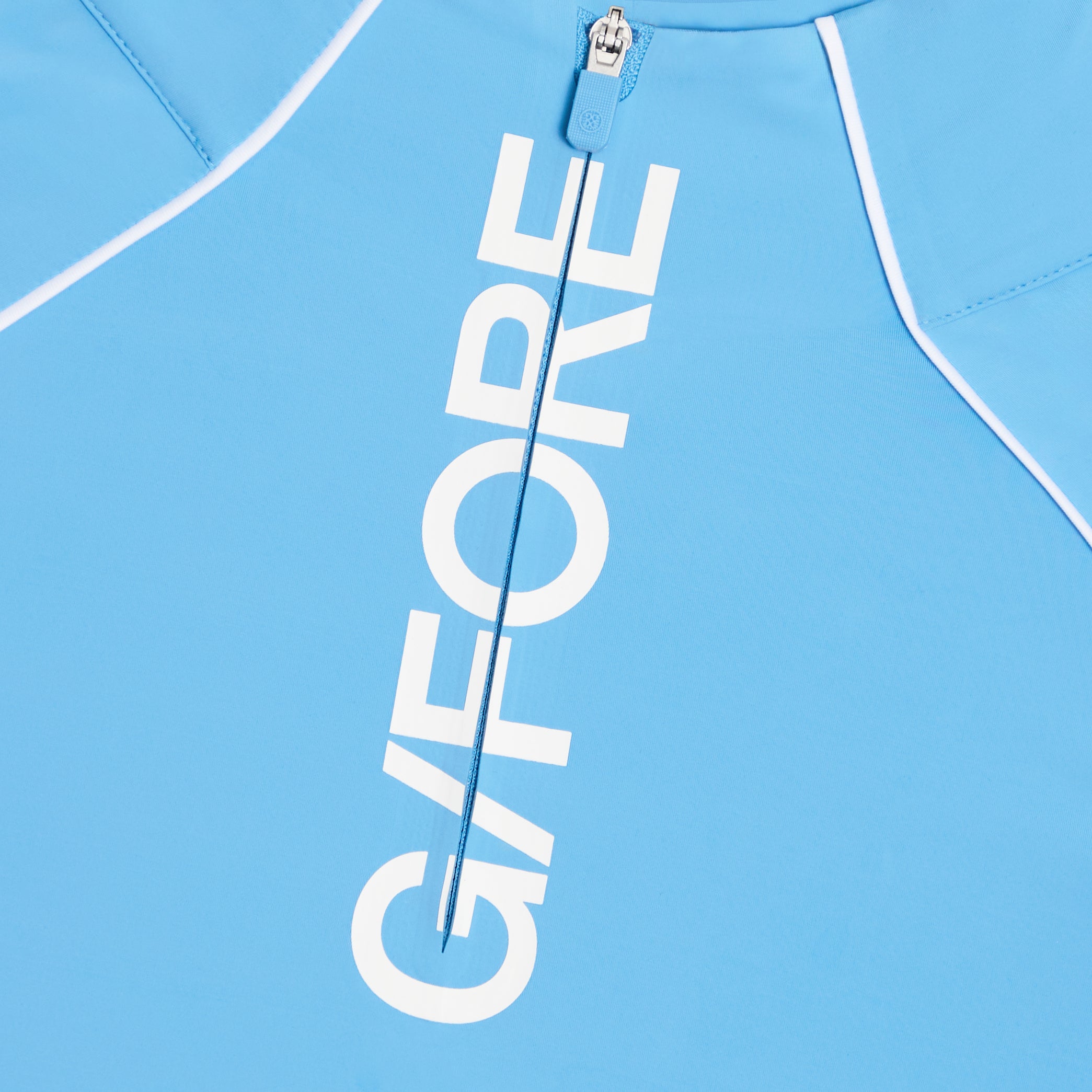 CONTRAST MESH SILKY TECH NYLON 1/4 ZIP PULLOVER AZUL