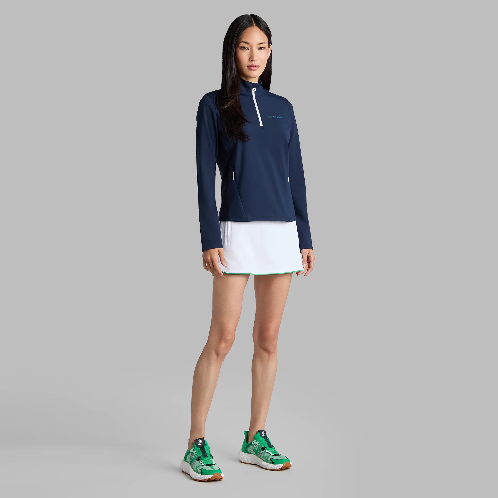 BRUSHED BACK STRETCH 1/4 ZIP PULLOVER TWILIGHT