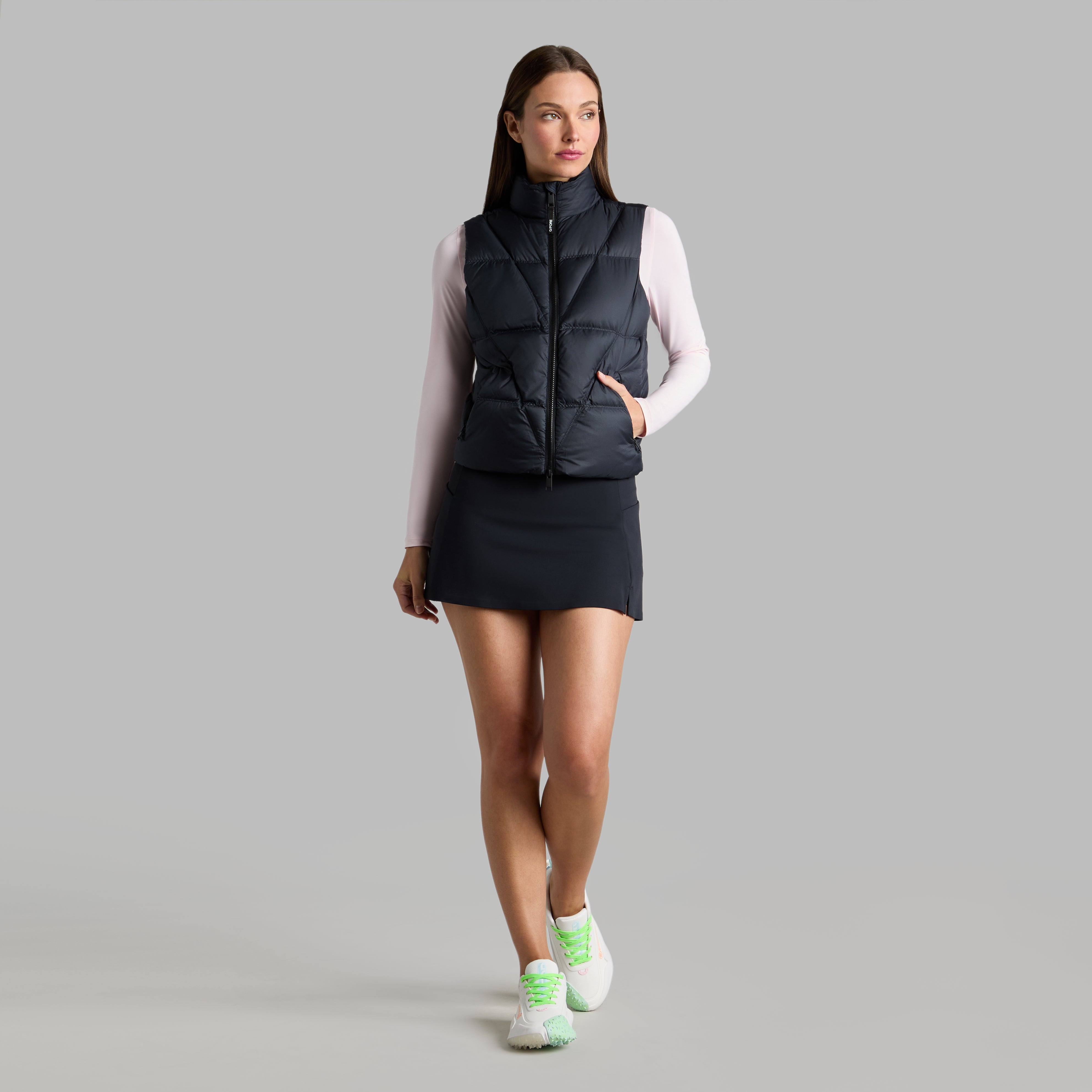 FEATHERWEIGHT DOWN FILLED PUFFER VEST ONYX
