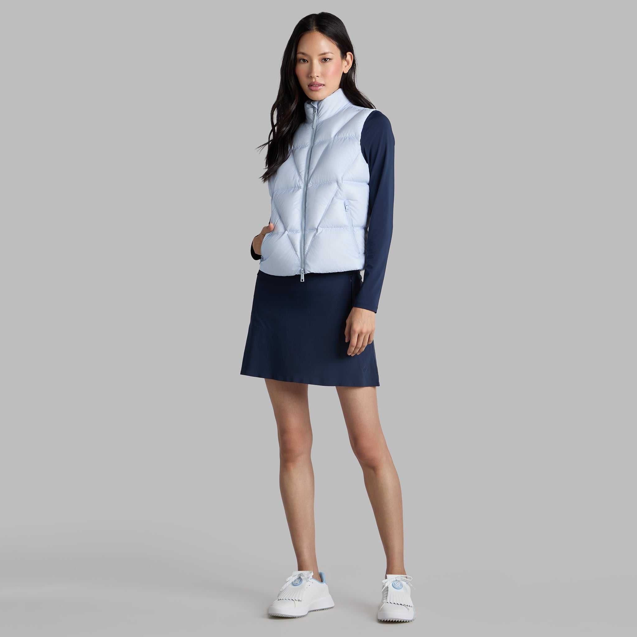 FEATHERWEIGHT DOWN FILLED PUFFER VEST PALE BAJA