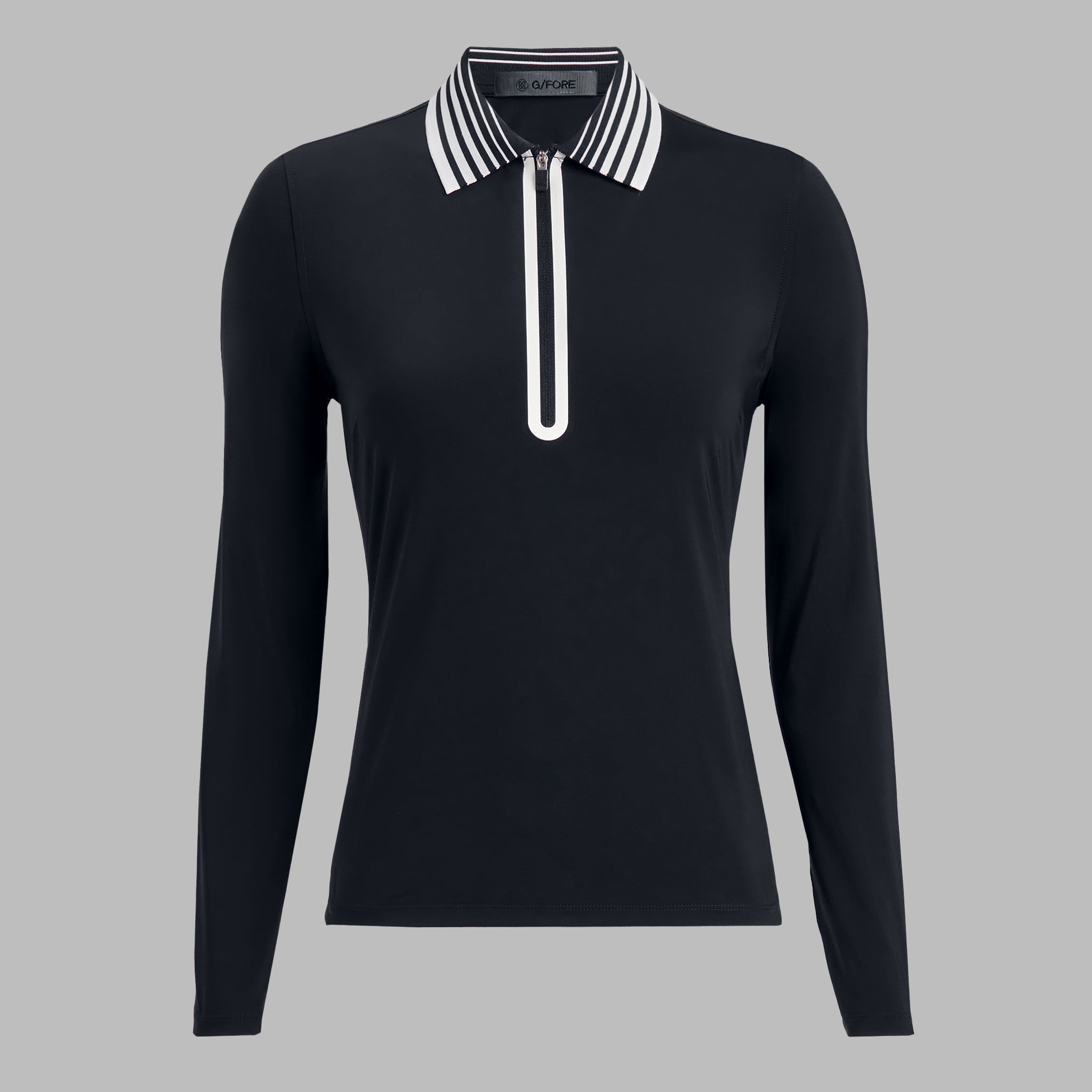 SILKY TECH NYLON QUARTER ZIP POLO TWILIGHT