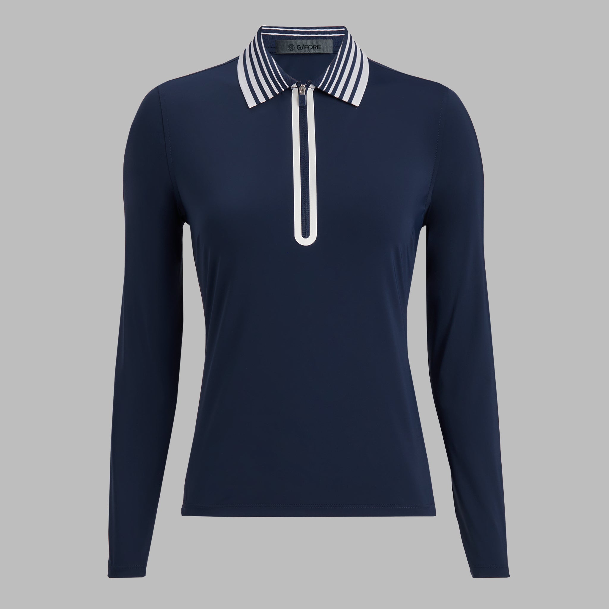 SILKY TECH NYLON QUARTER ZIP POLO TWILIGHT