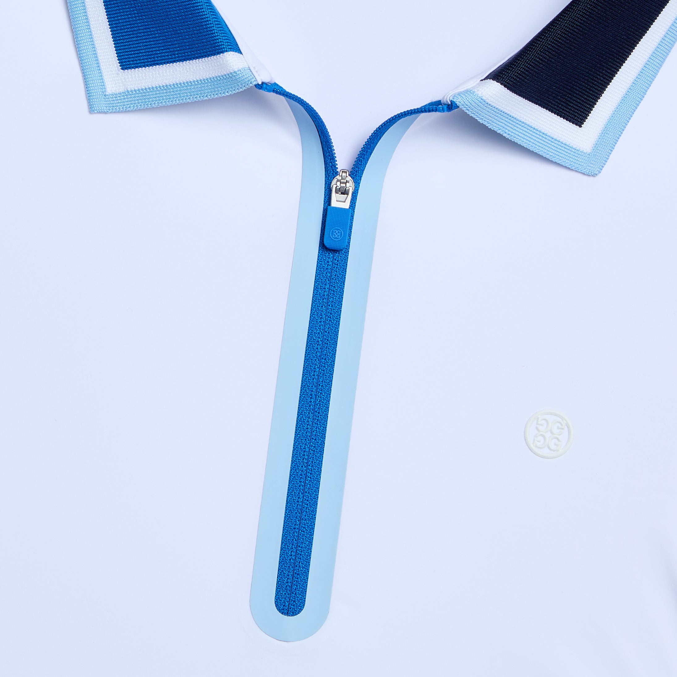 SILKY TECH NYLON QUARTER ZIP LONG SLEEVE POLO SNOW/LISBON