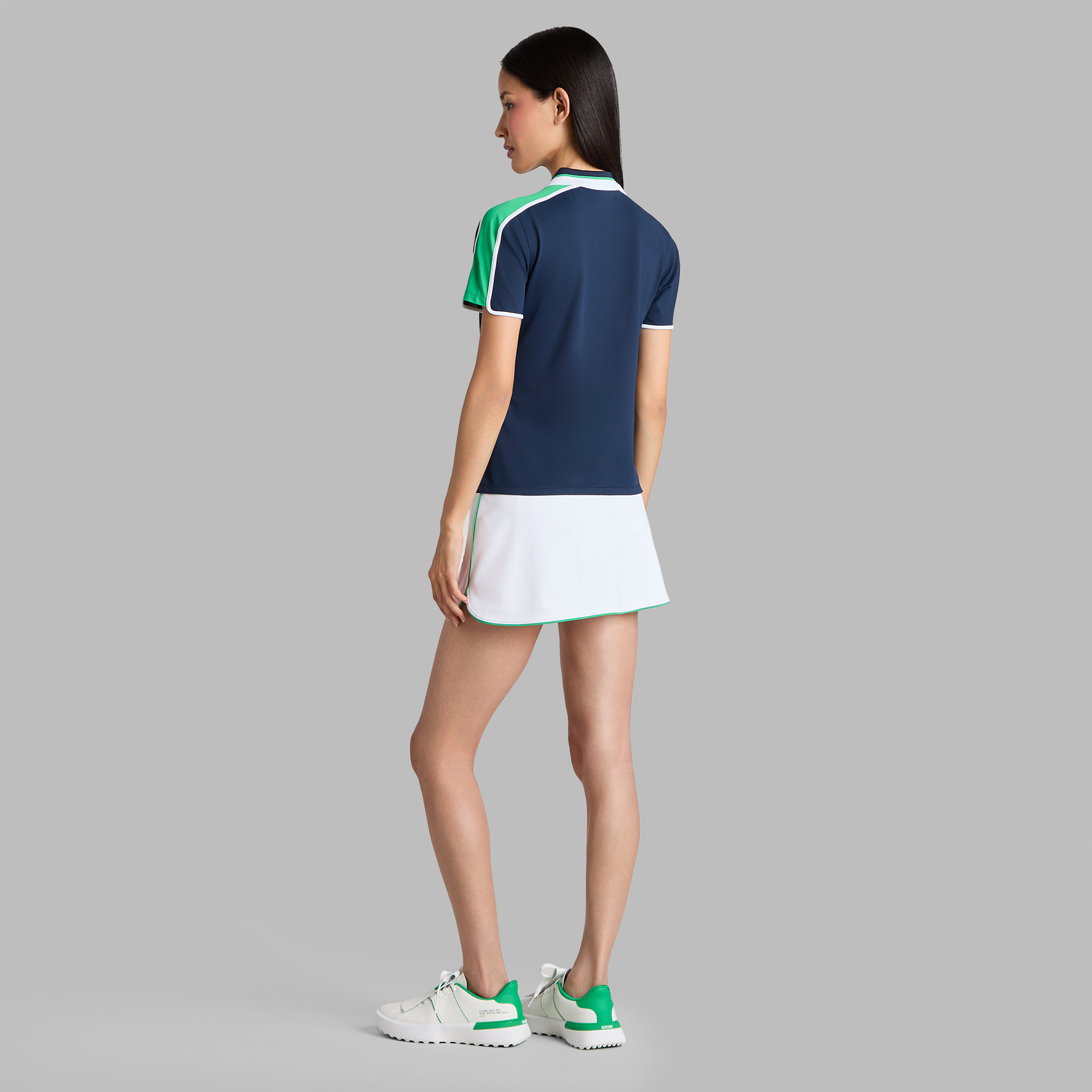 CONTRAST SLEEVE TECH PIQUÉ 1/4 ZIP POLO TWILIGHT