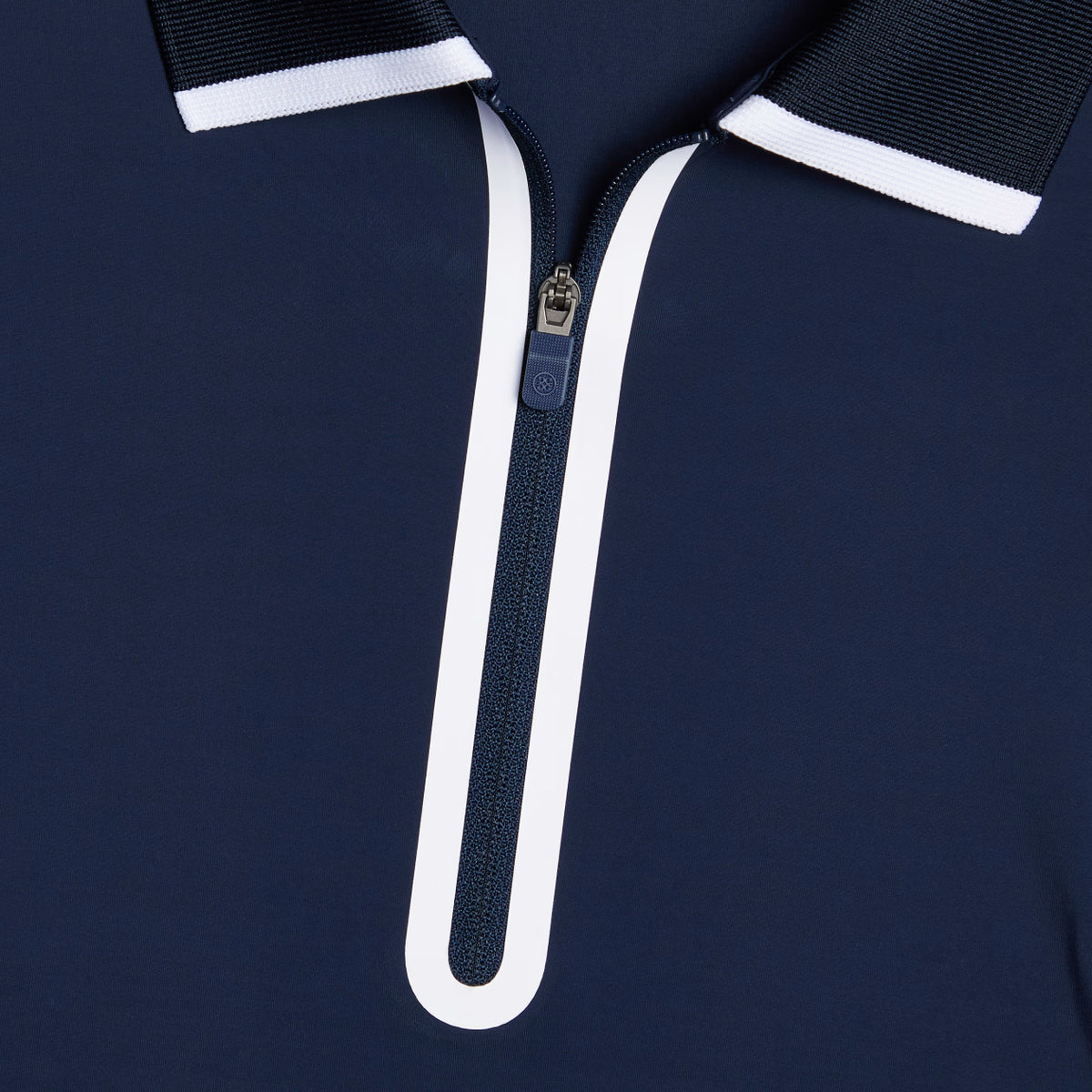 SILKY TECH NYLON LONG SLEEVE ZIP POLO TWILIGHT