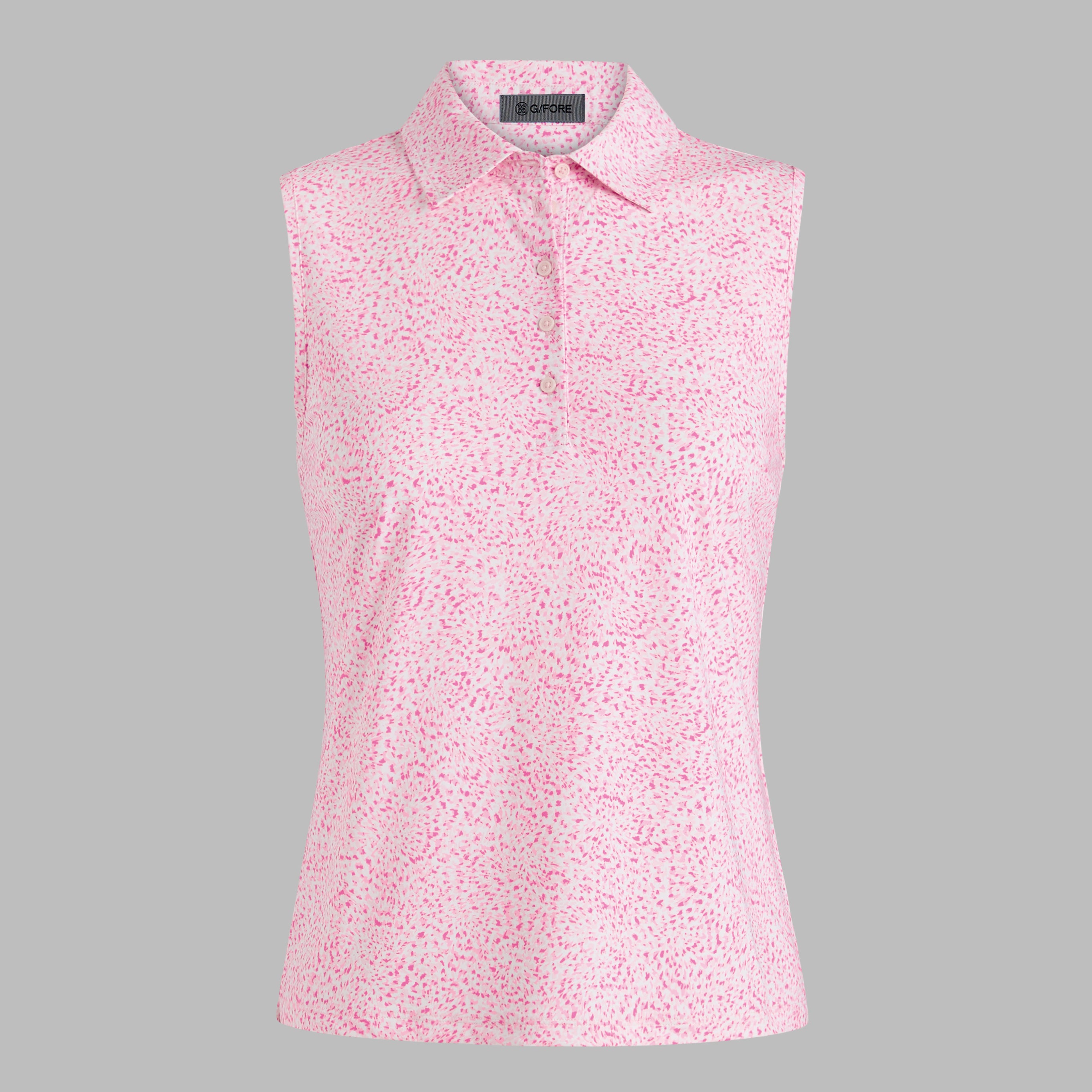FIREWORKS SILKY TECH NYLON SLEEVELESS POLO BLUSH