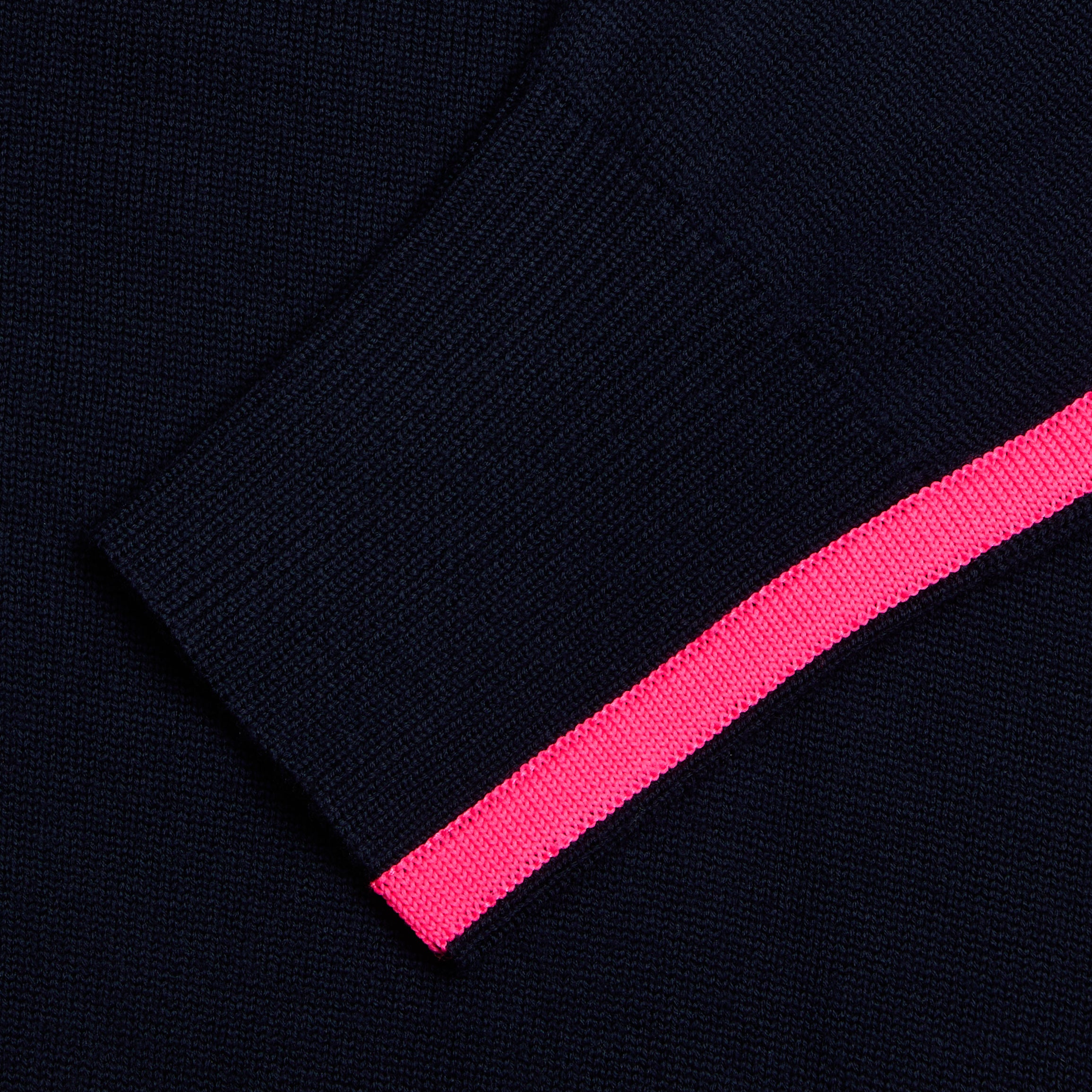 Merino Wool Contrast Stripe Turtleneck Sweater TWILIGHT