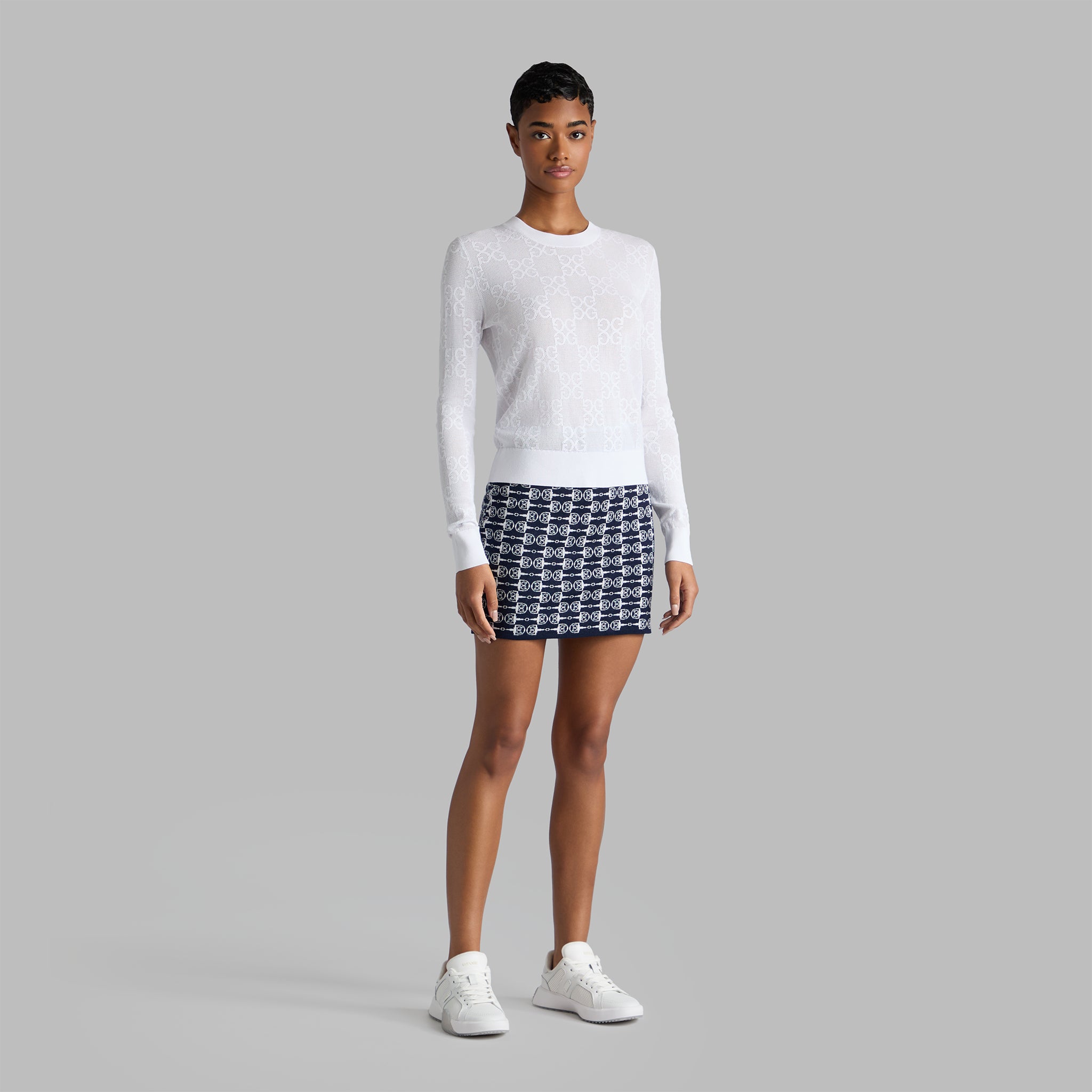 POINTELLE G CREWNECK SWEATER SNOW