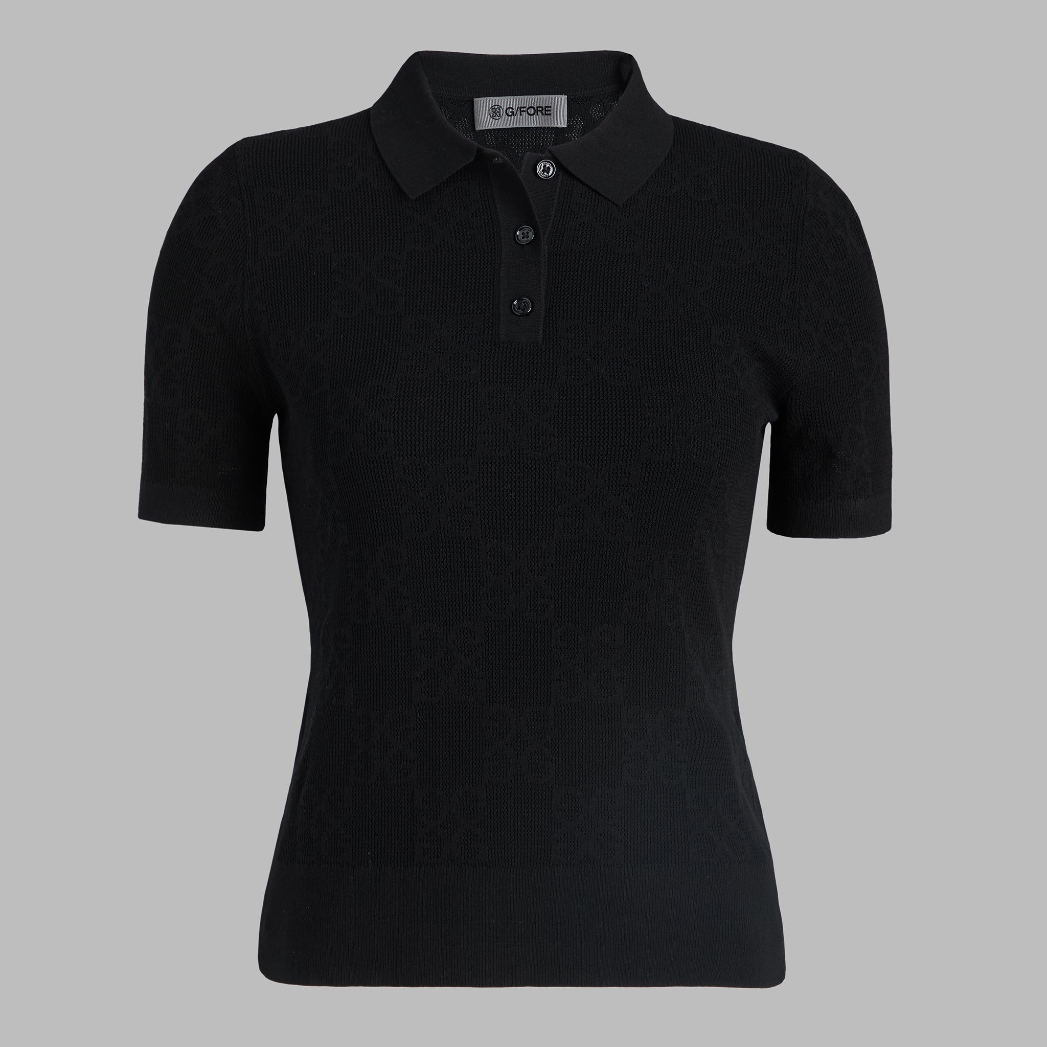 POINTELLE G SWEATER POLO ONYX