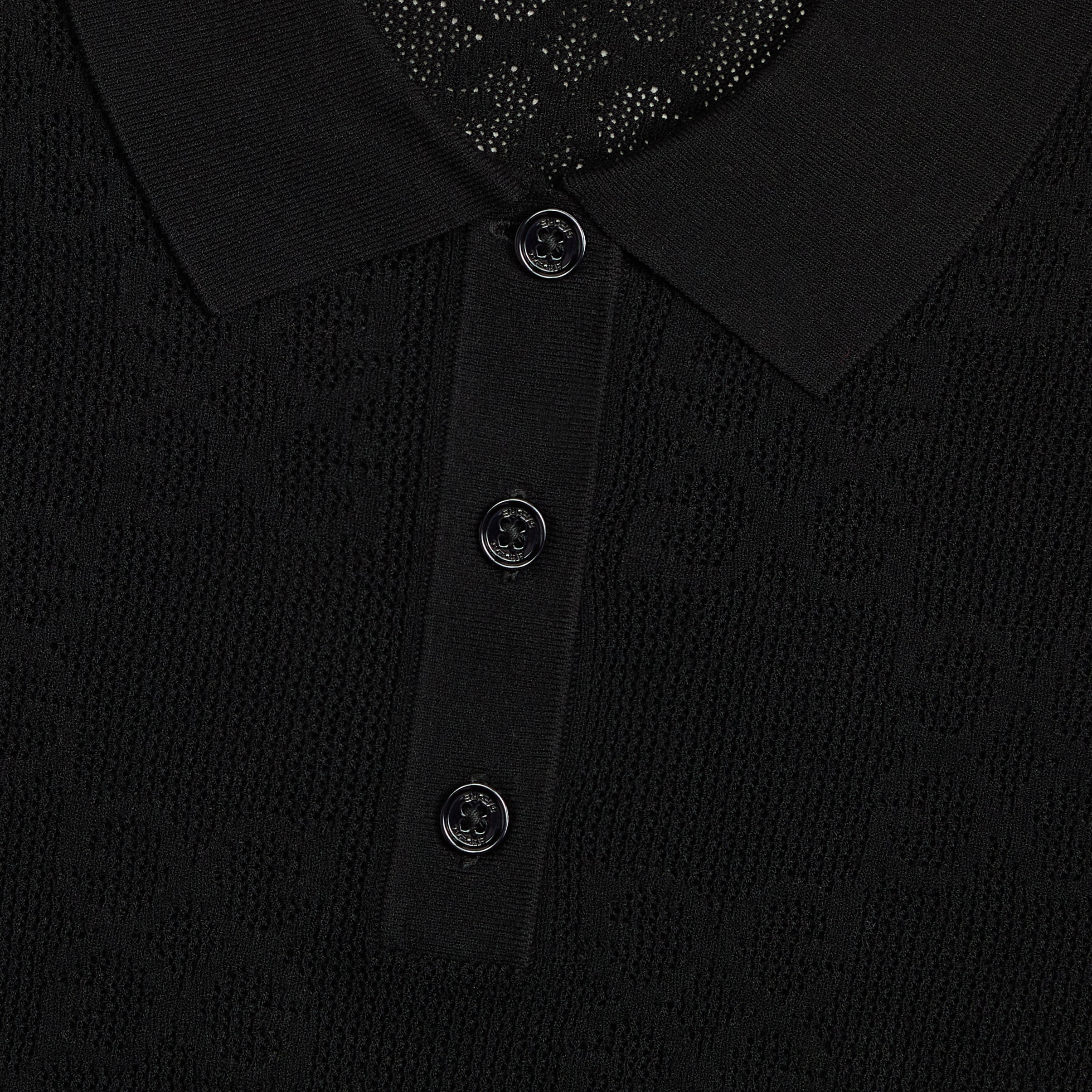 POINTELLE G SWEATER POLO ONYX