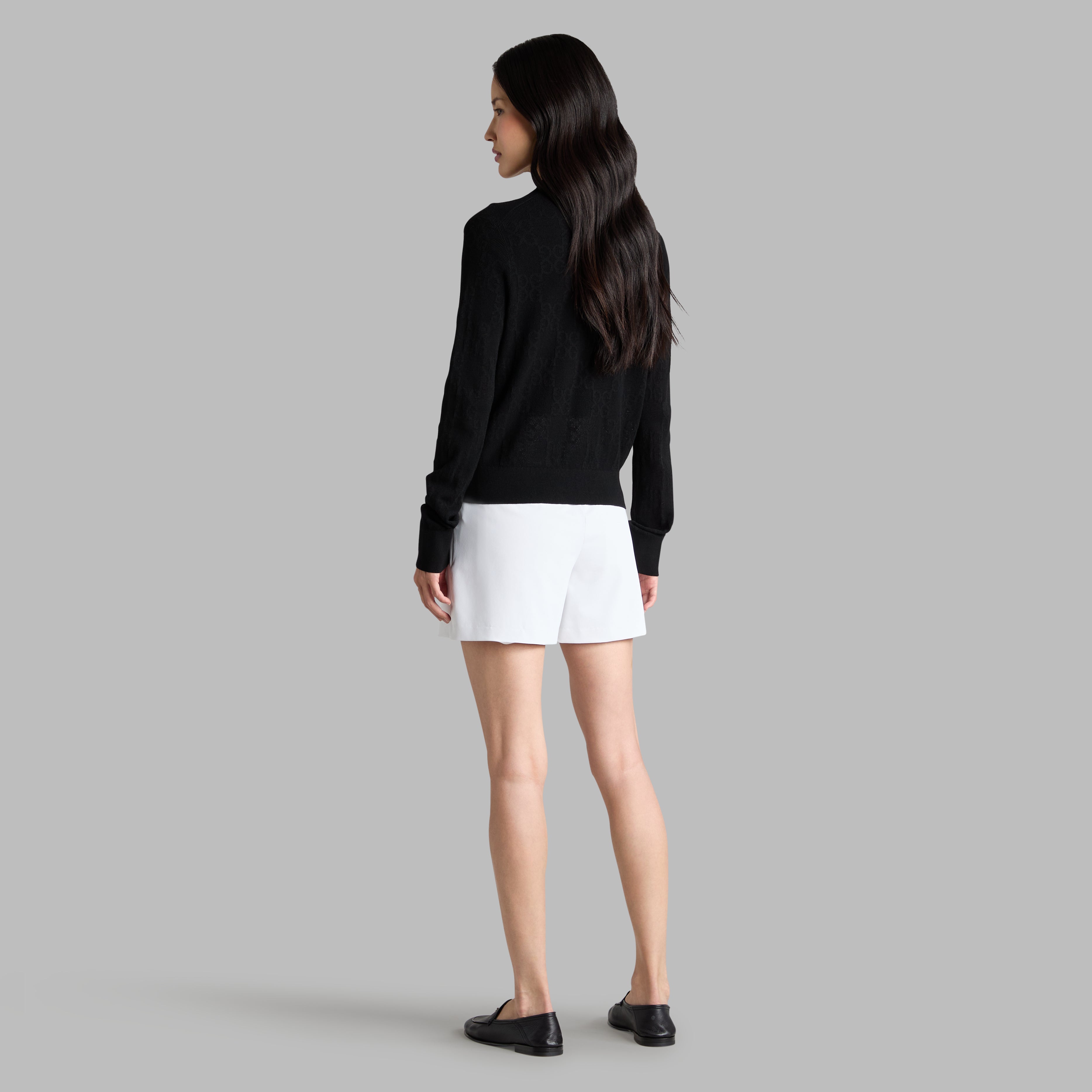 POINTELLE G SWEATER CARDIGAN ONYX