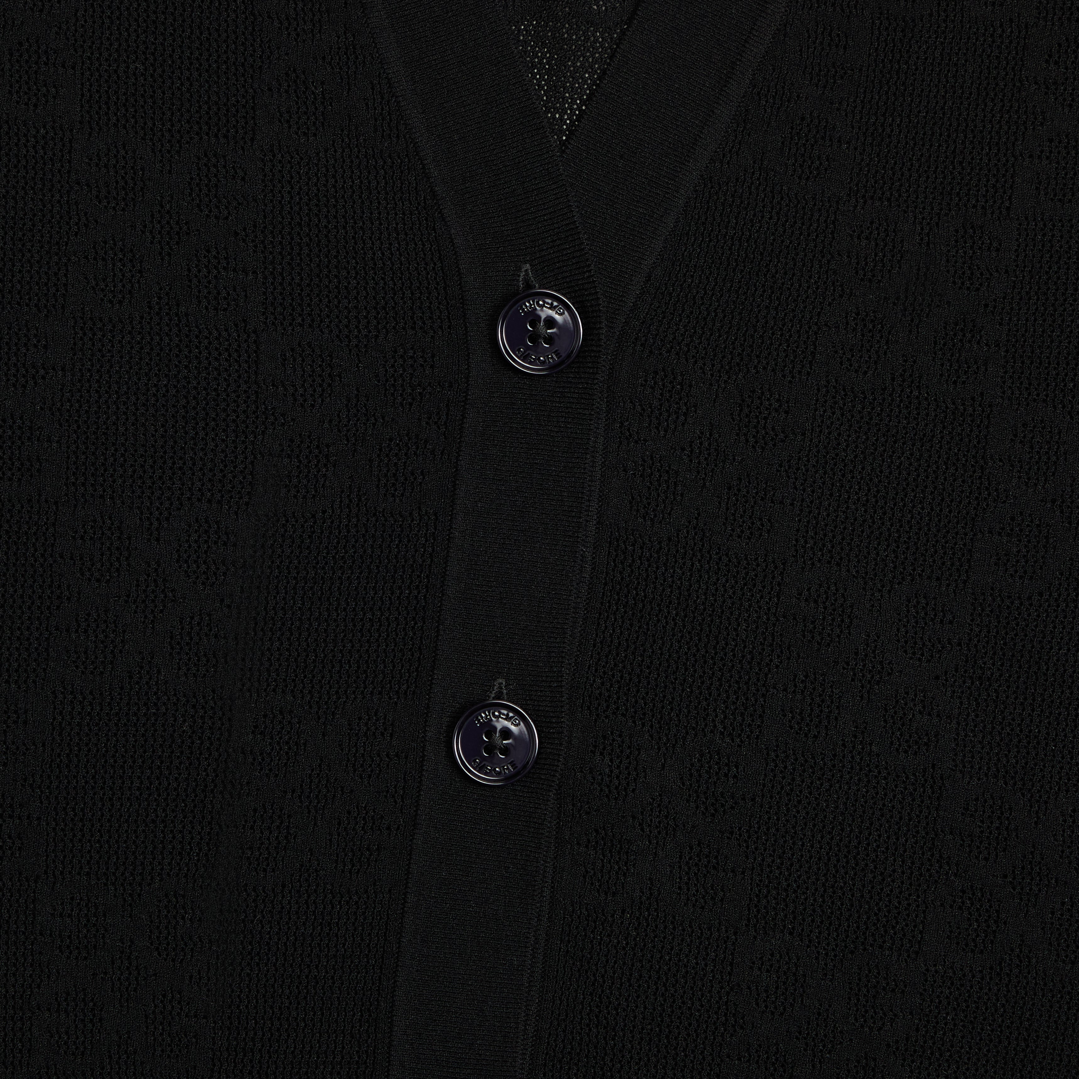 POINTELLE G SWEATER CARDIGAN ONYX
