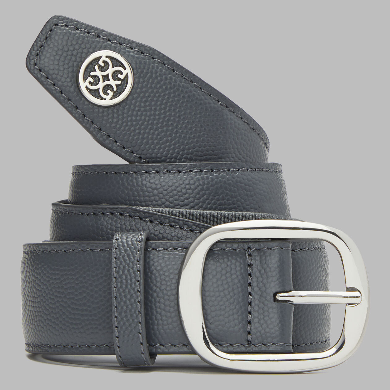 Circle G'S Leather Stretch Belt Charcoal
