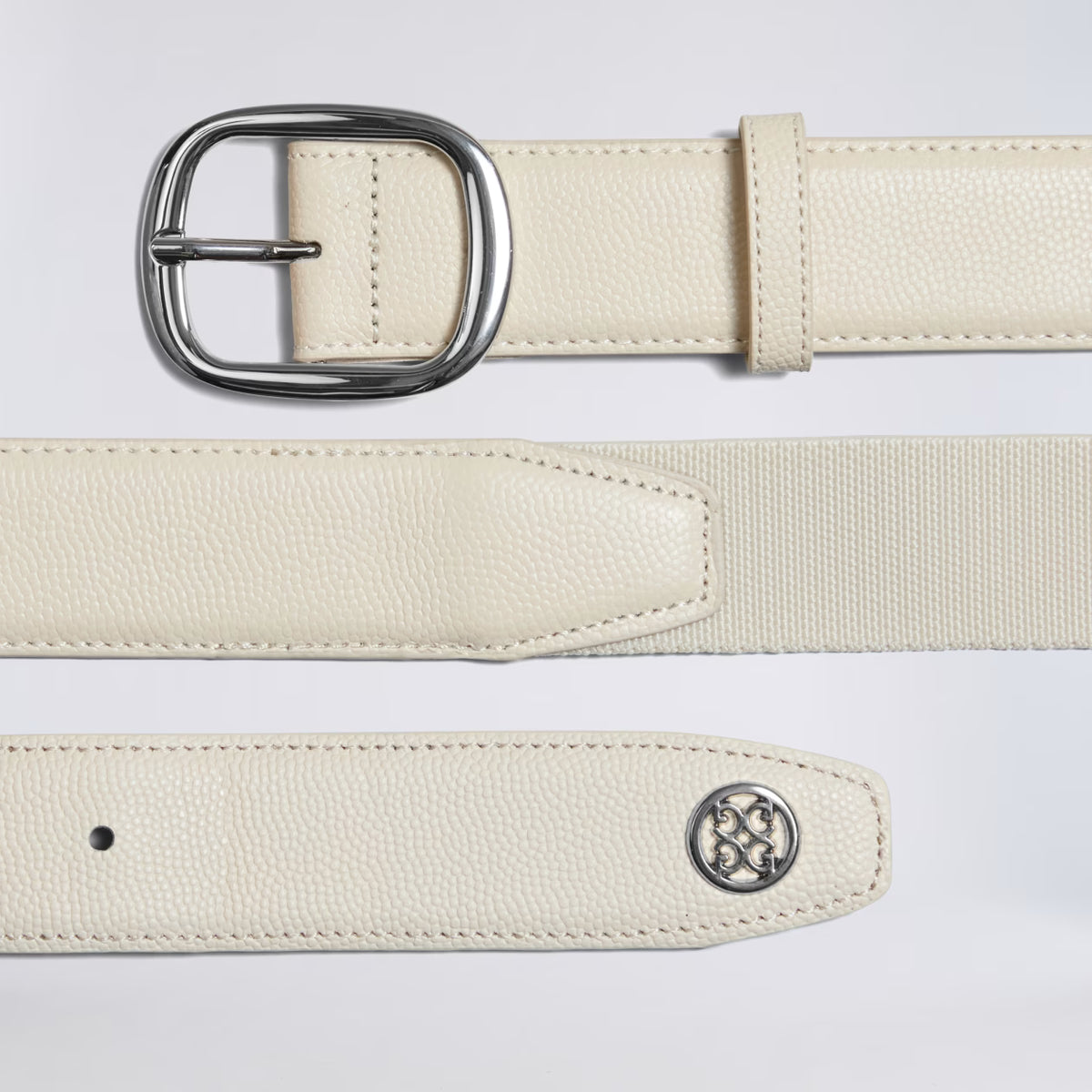 Circle G'S Leather Stretch Belt Stone