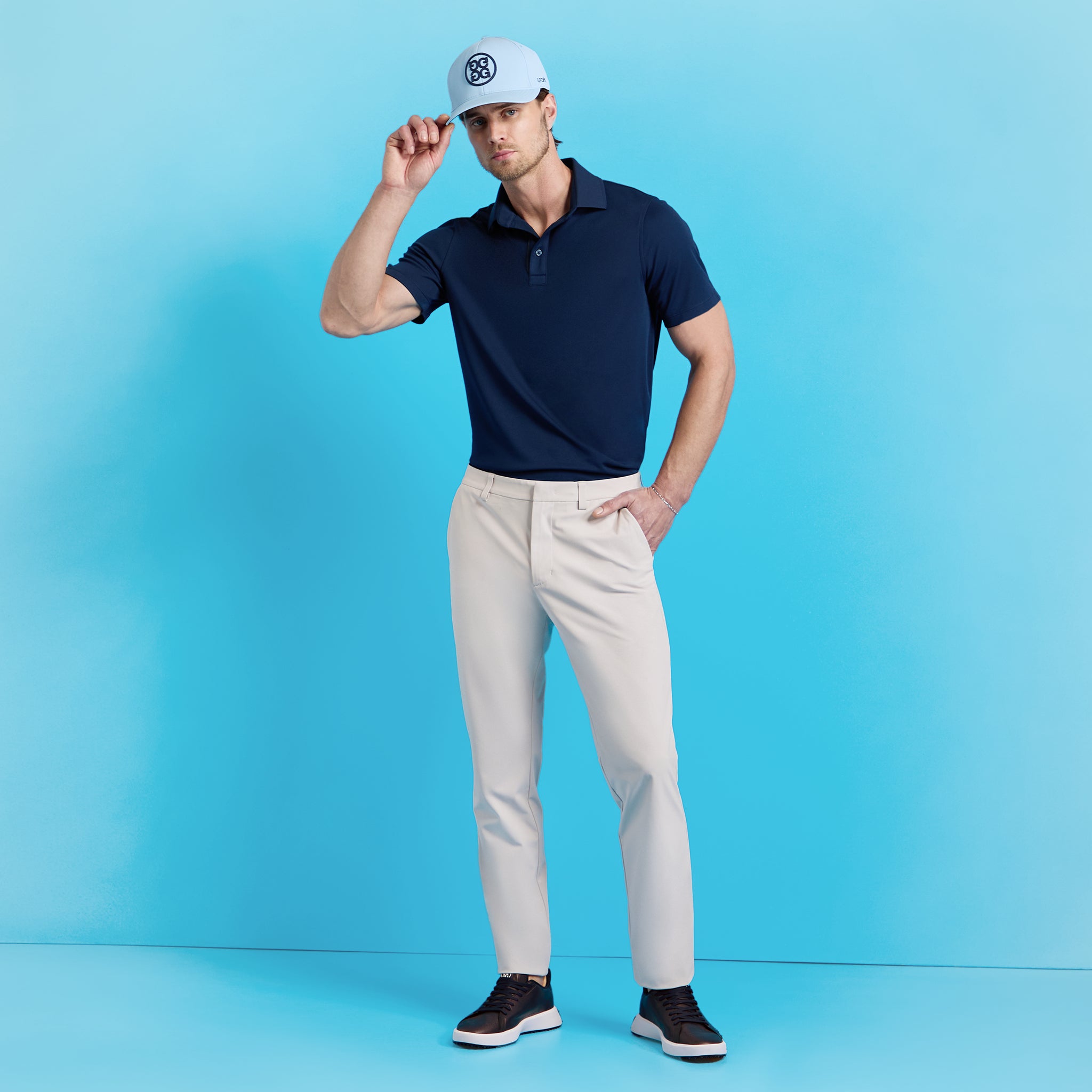 TECH TOUR 4-WAY STRETCH TAPERED LEG TROUSER NIMBUS