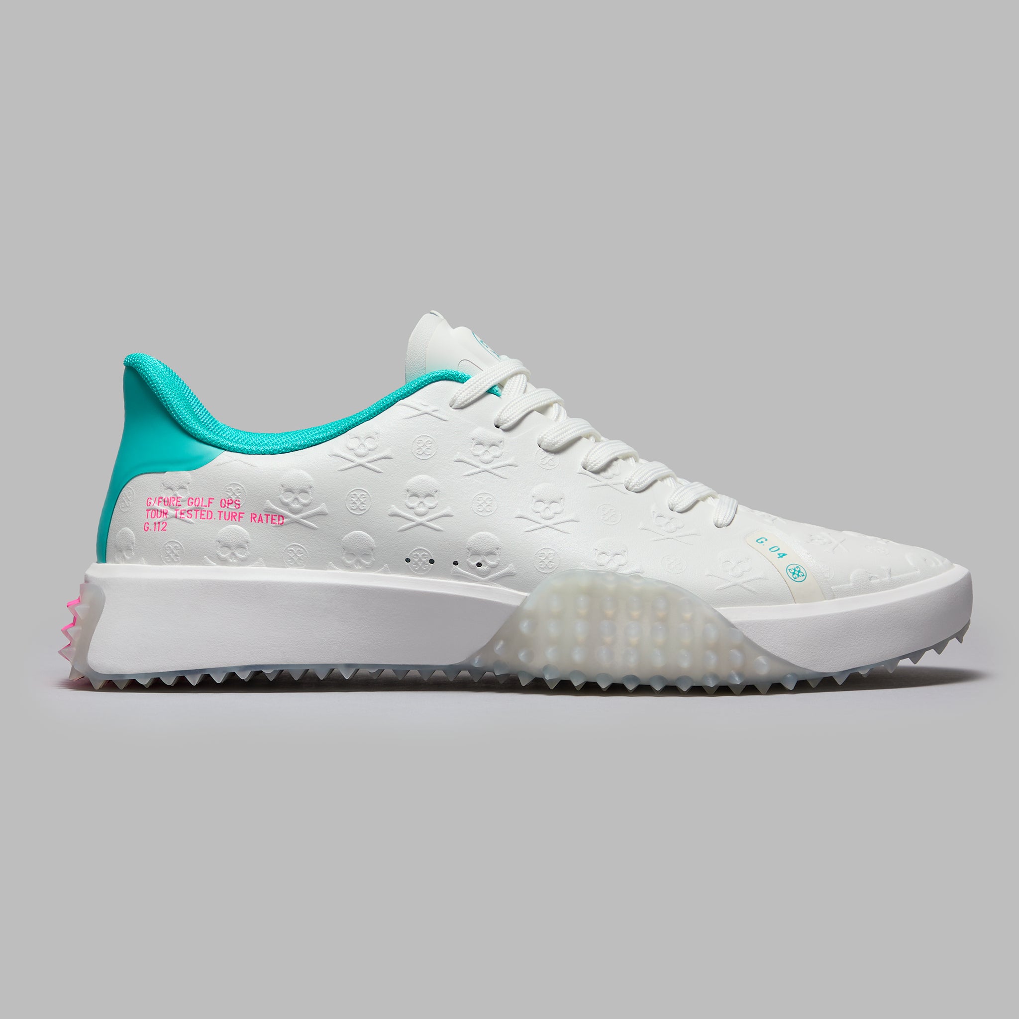 G.112 EMBOSSED P.U. LEATHER GOLF SHOE SNOW/SIREN