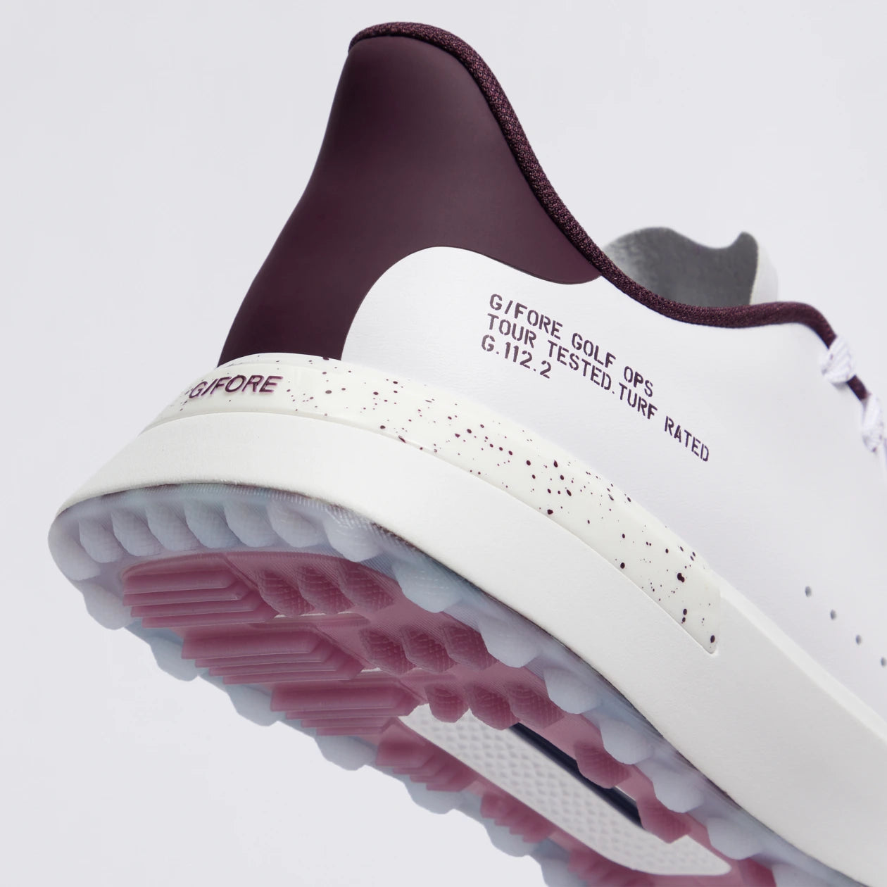 MEN'S G.112 GOLF SHOE SNOW/DARK PLUM