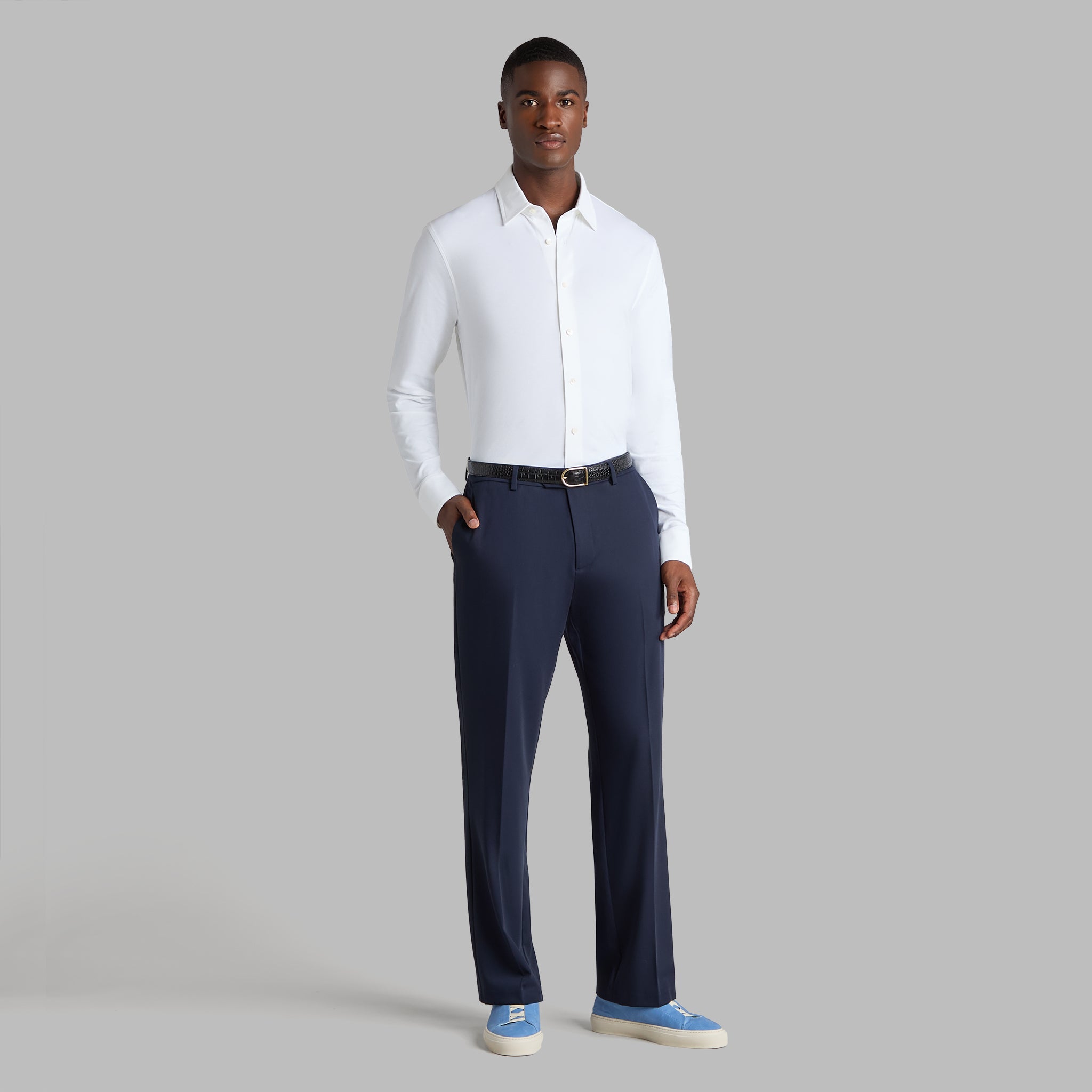 LUXE COTTON BLEND SHIRT SNOW