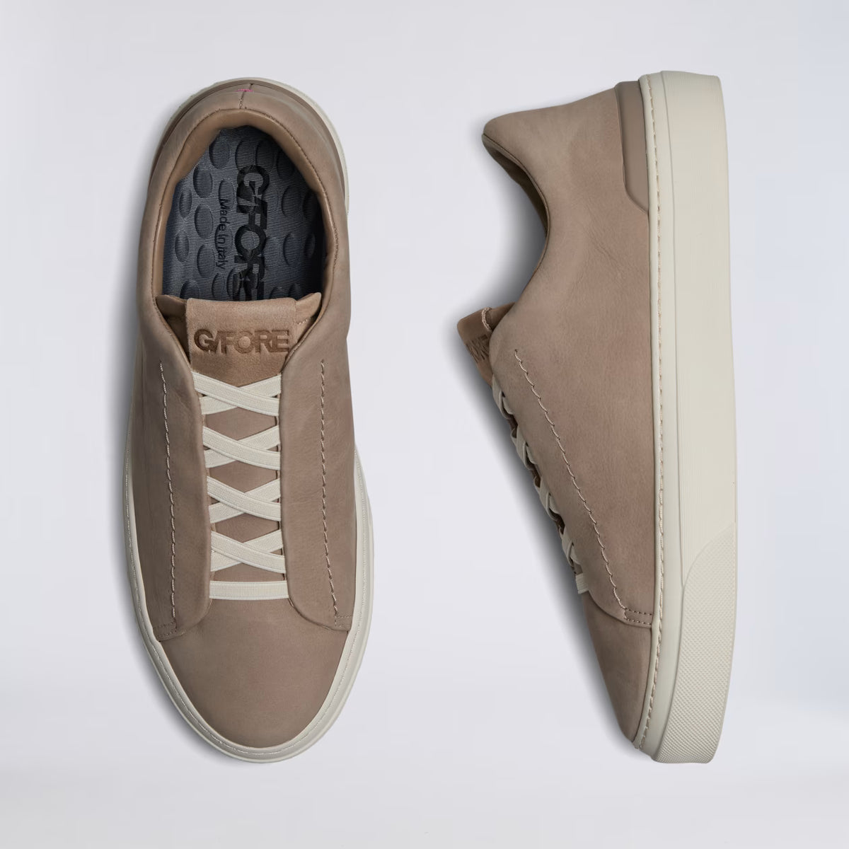 MEN'S ENDEAVOUR SLIP ON LEATHER SNEAKER PUMICE