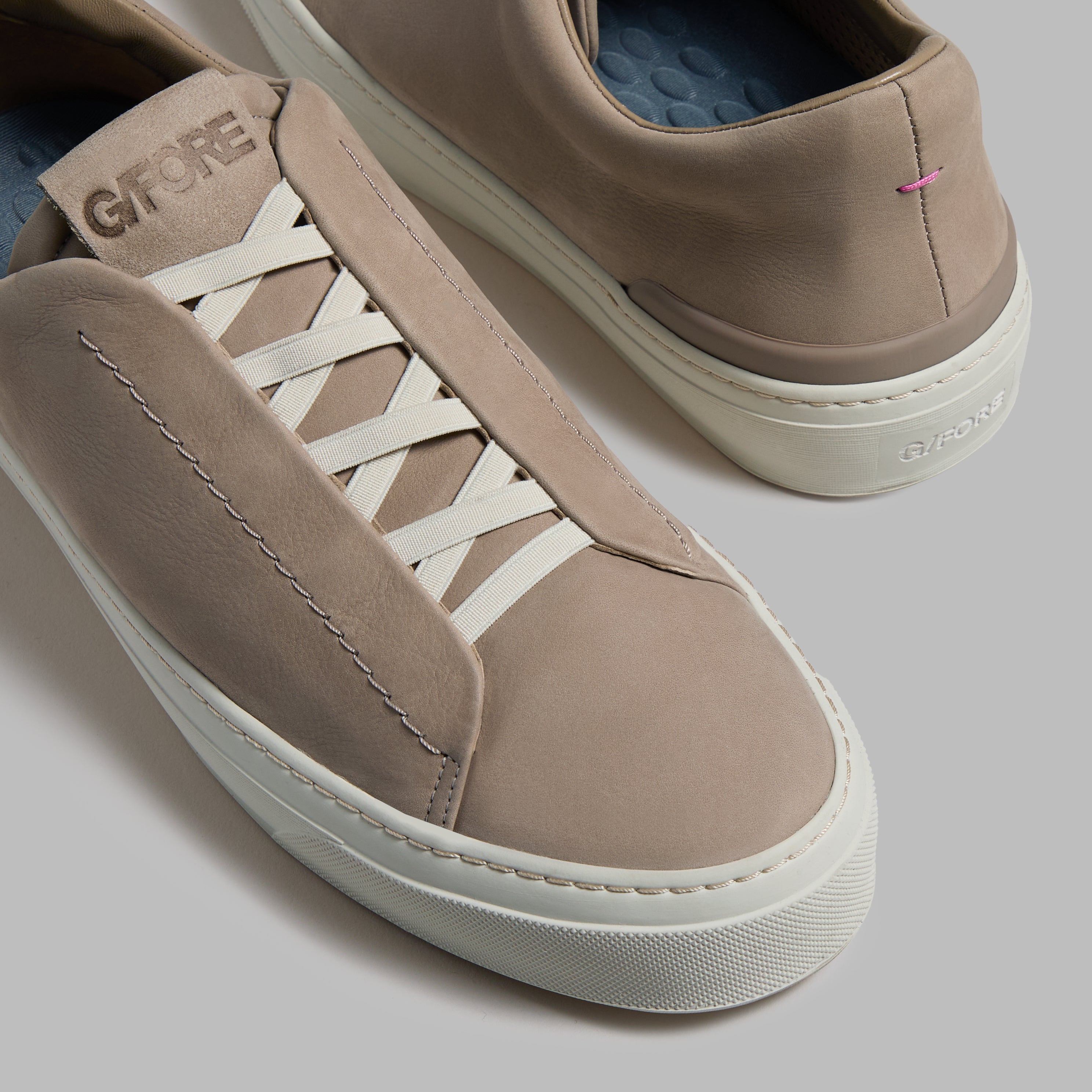 MEN'S ENDEAVOUR SLIP ON LEATHER SNEAKER PUMICE