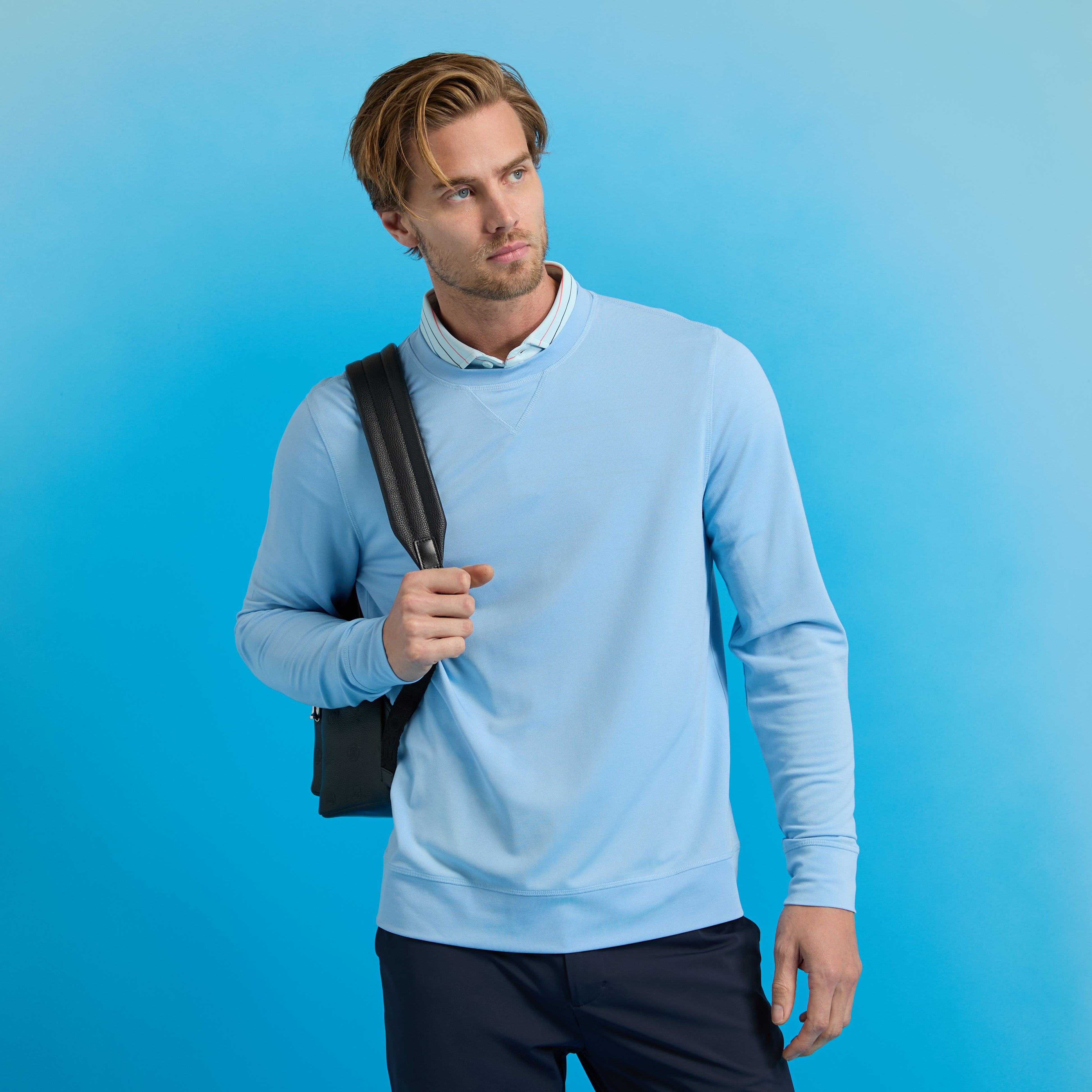 PERFORMANCE PIQUÉ CREWNECK LAYER BAJA