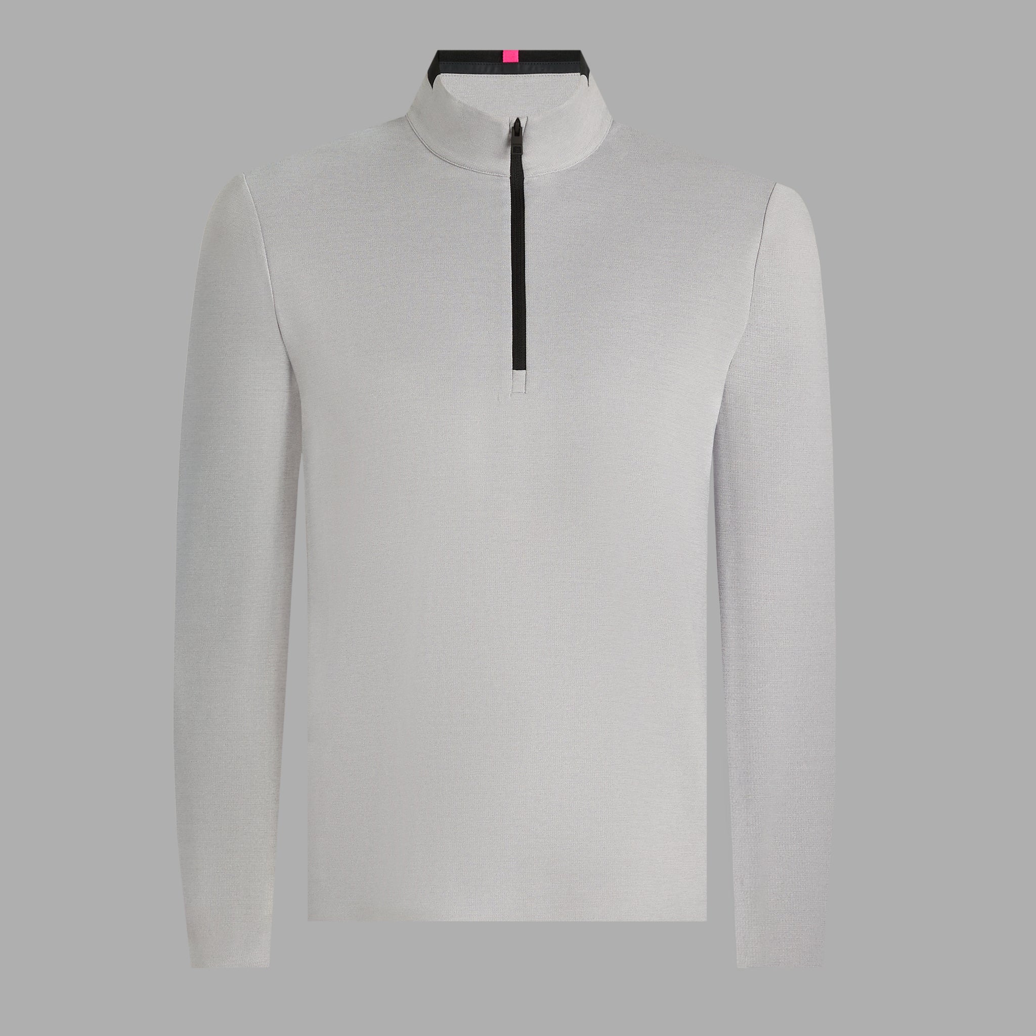 BRUSHED BACK TECH 1/4 ZIP PULLOVER LIGHT GREY MELANGE