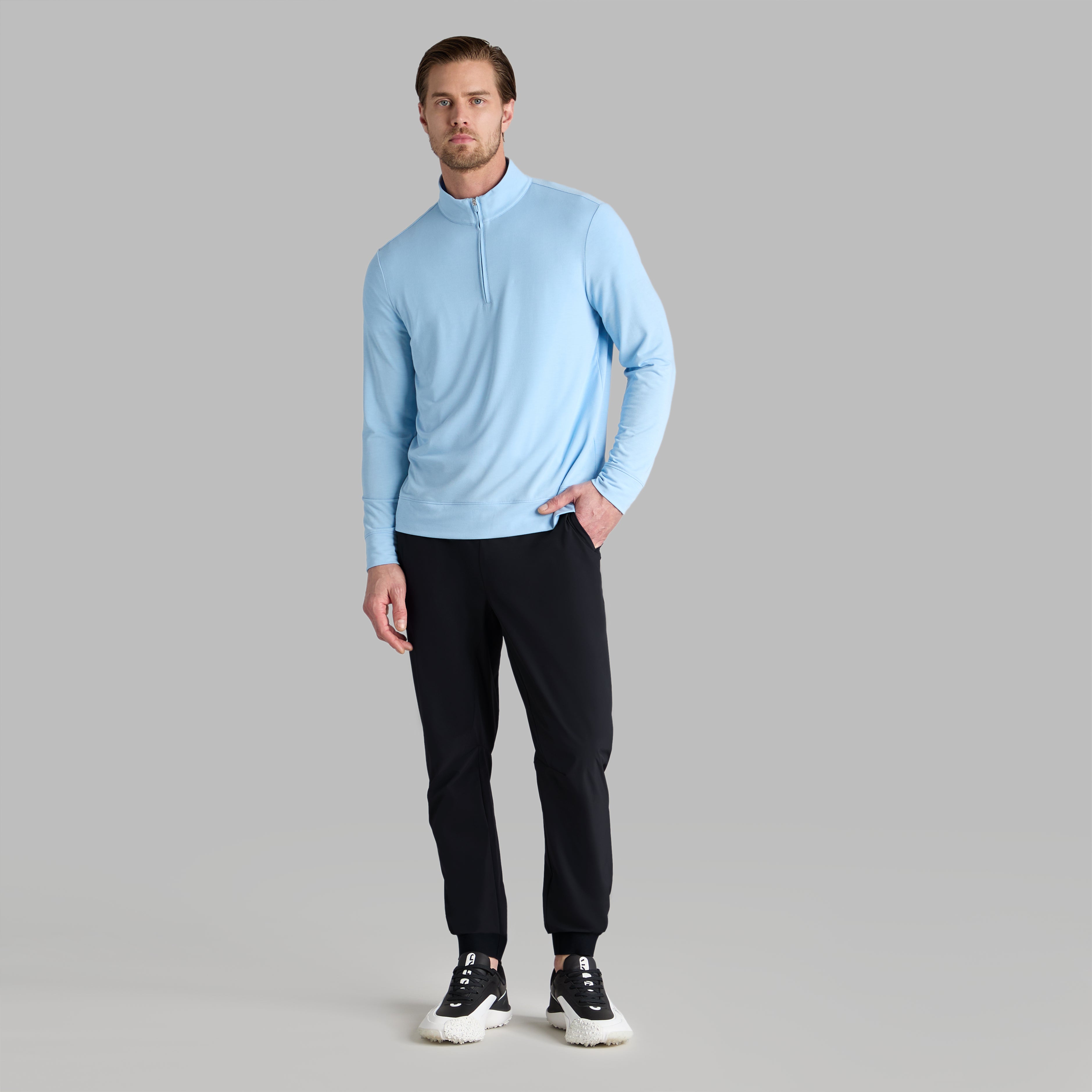 LUXE MID QUARTER ZIP BAJA