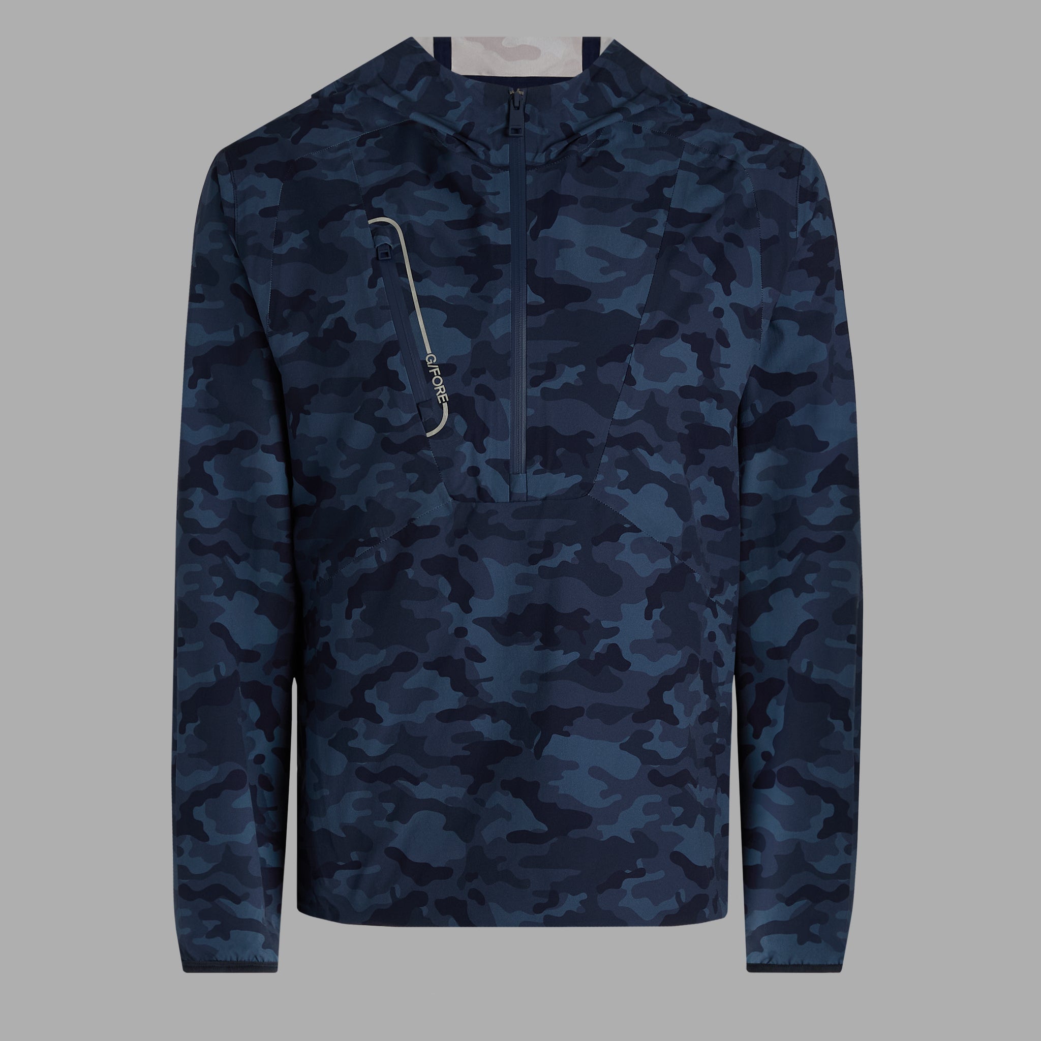 CRINKLE HOODED QUARTER ZIP PULLOVER TWILIGHT CAMO