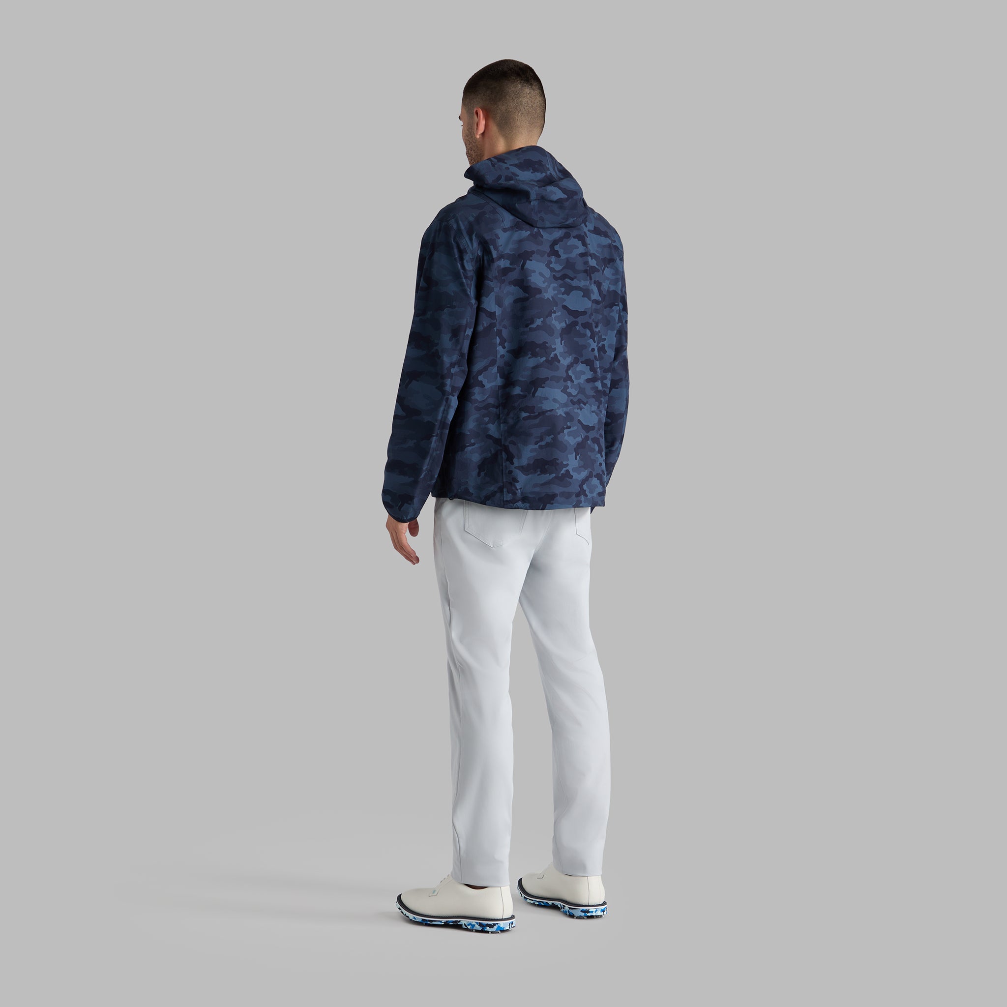 CRINKLE HOODED QUARTER ZIP PULLOVER TWILIGHT CAMO