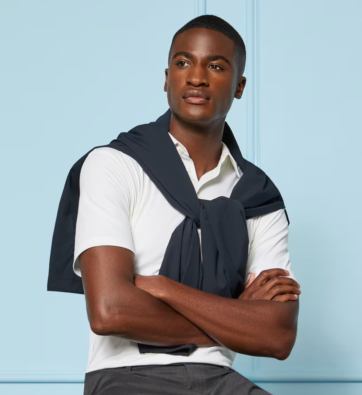 LUXE COTTON BLEND POLO SNOW