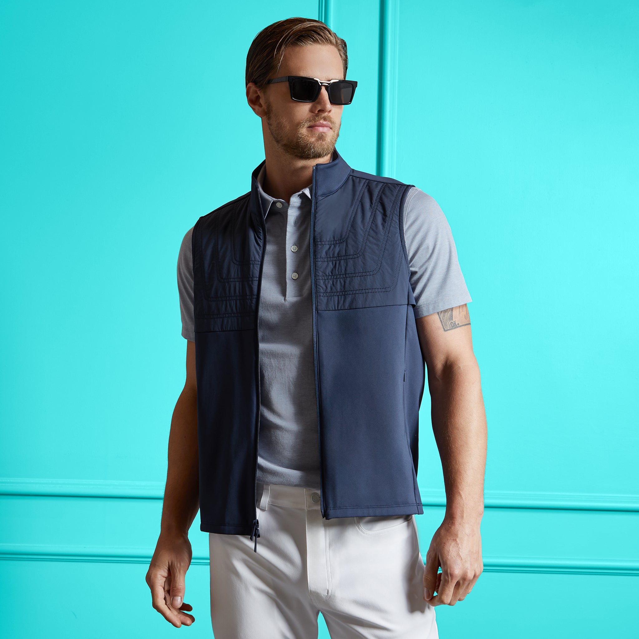 LUXE COTTON BLEND POLO TWILIGHT