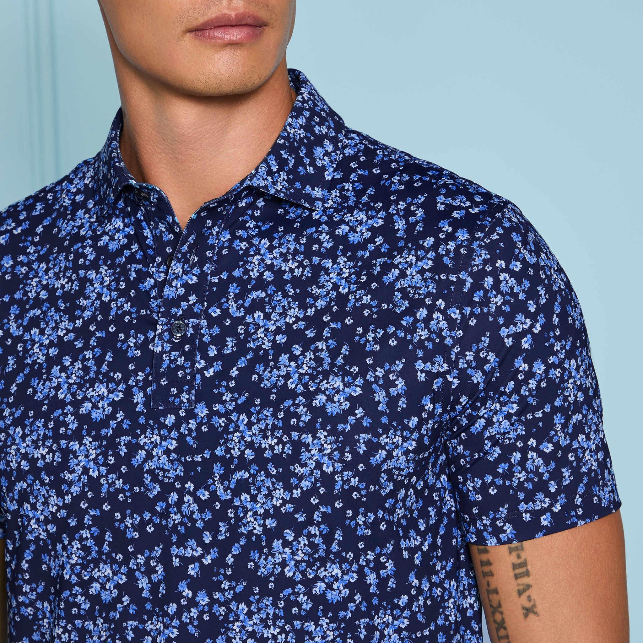AYE POPPY TECH JERSEY POLO AZURE/TWILIGHT