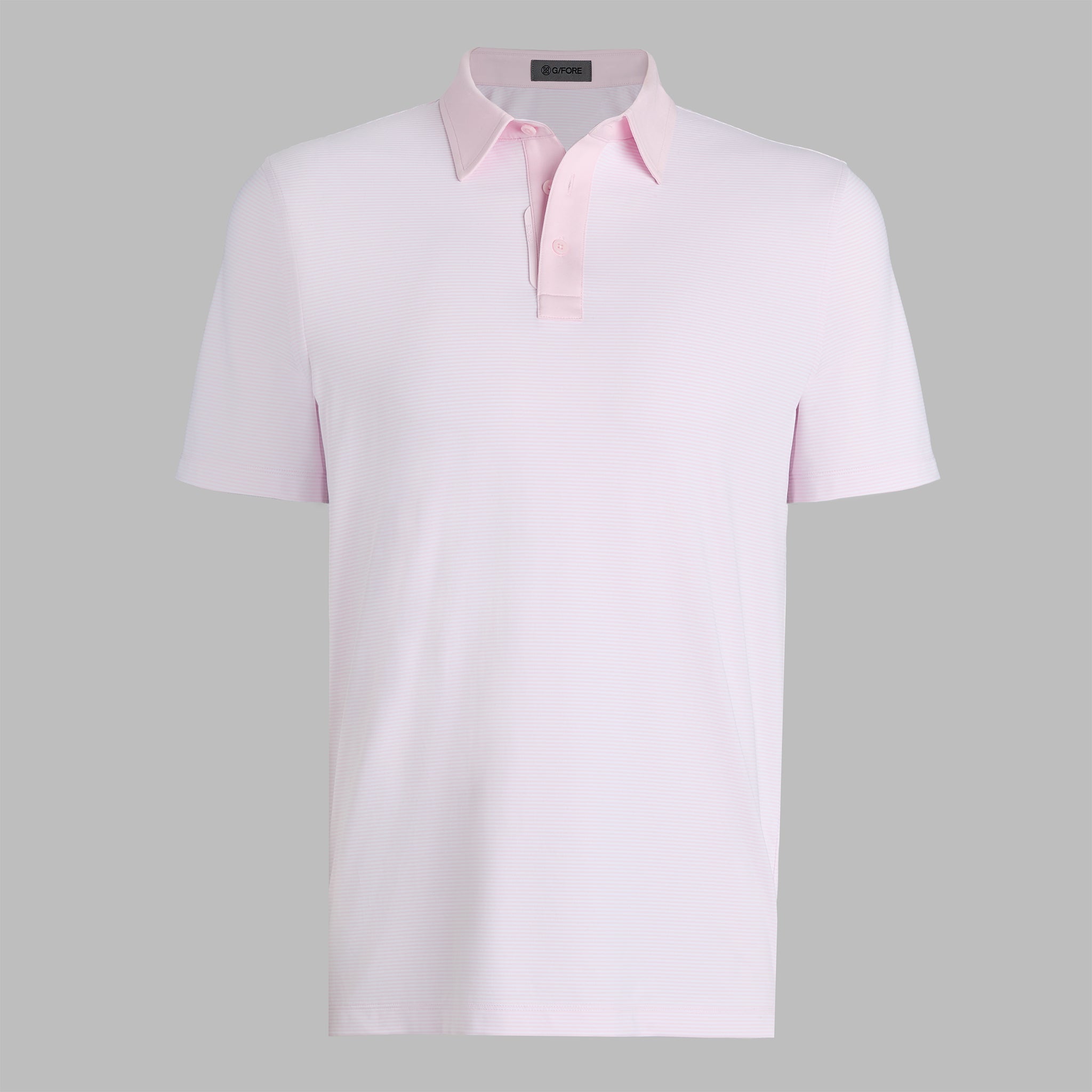 FEEDER STRIPE HIGH GAUGE JERSEY POLO BLUSH