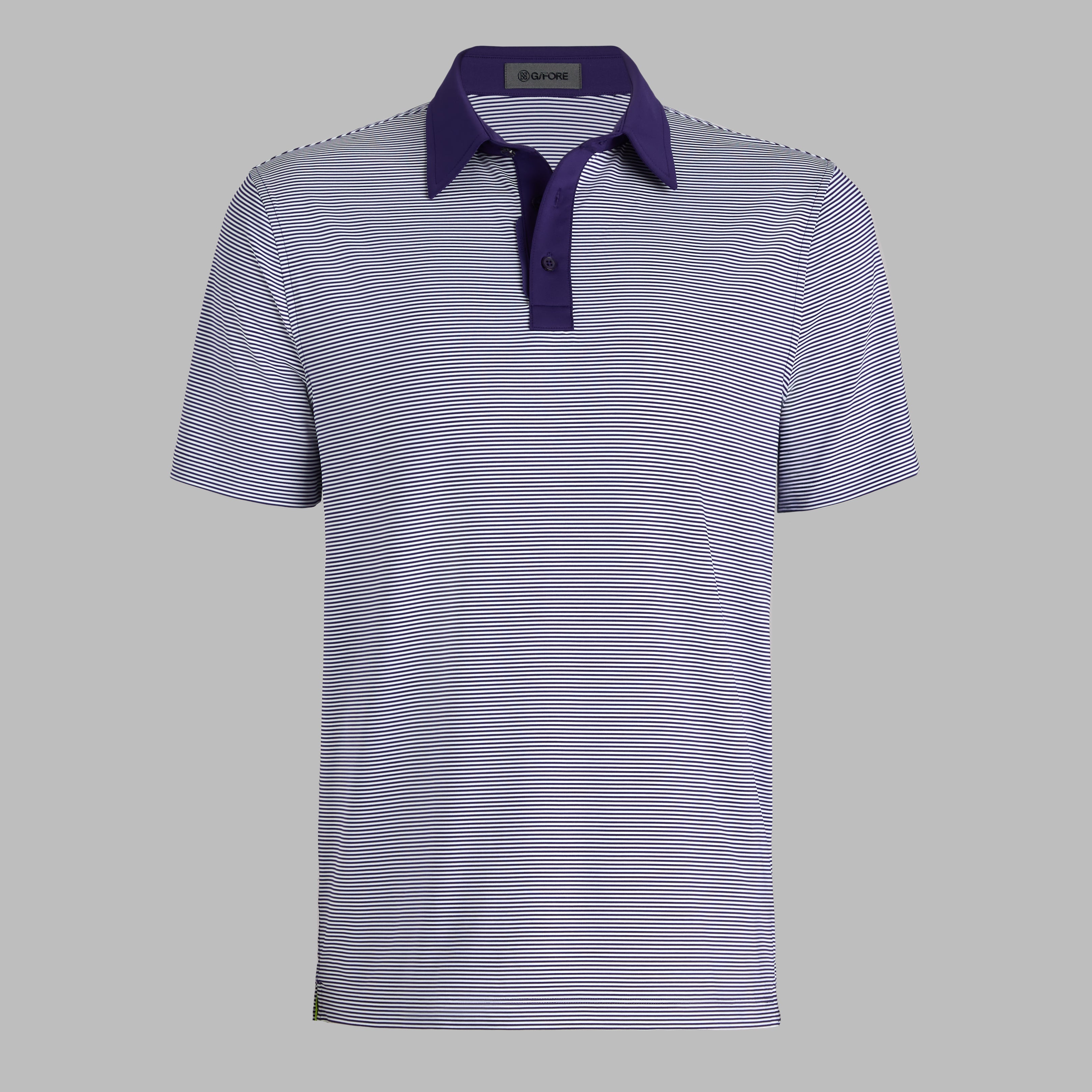 FEEDER STRIPE HIGH GAUGE JERSEY POLO WISTERIA