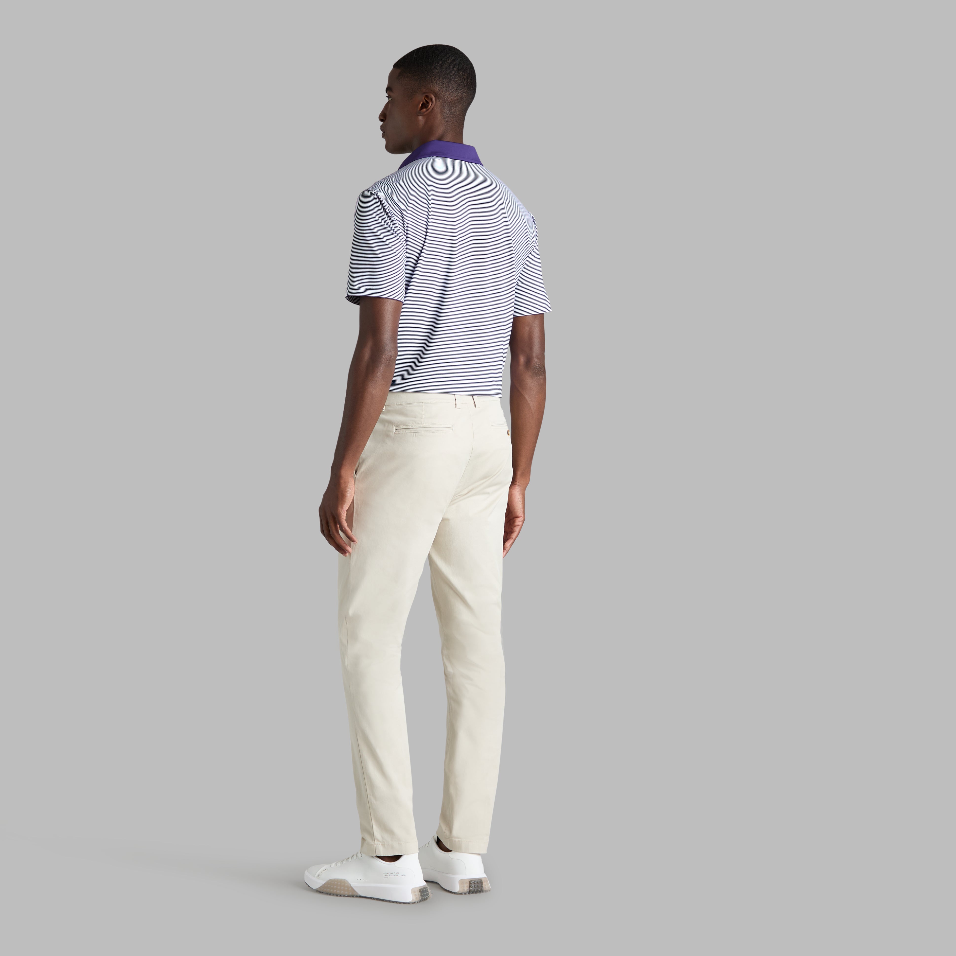 FEEDER STRIPE HIGH GAUGE JERSEY POLO WISTERIA