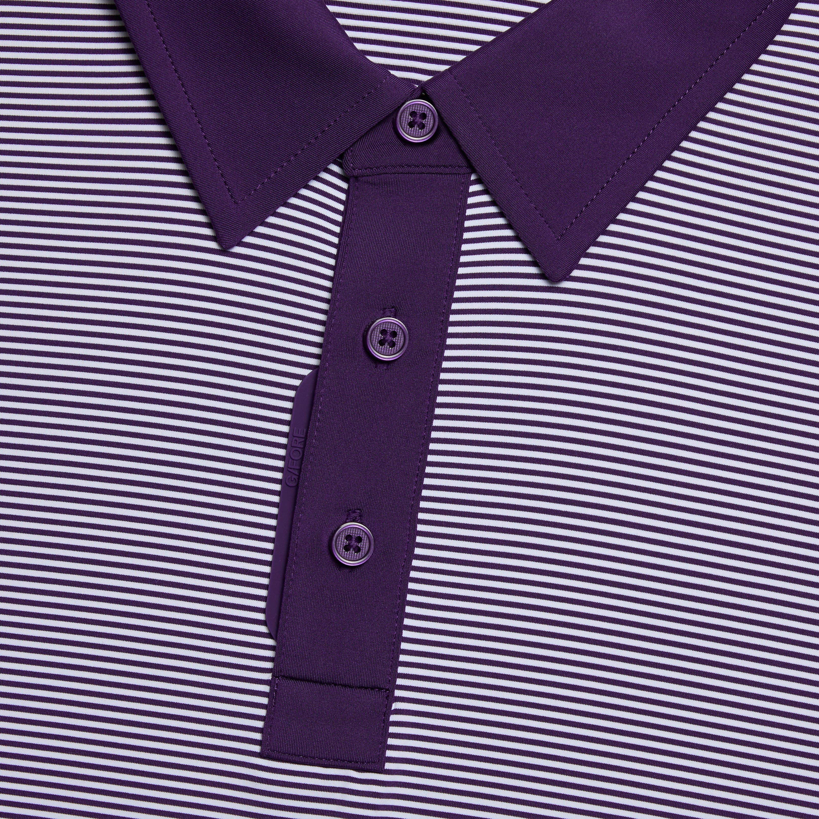 FEEDER STRIPE HIGH GAUGE JERSEY POLO WISTERIA