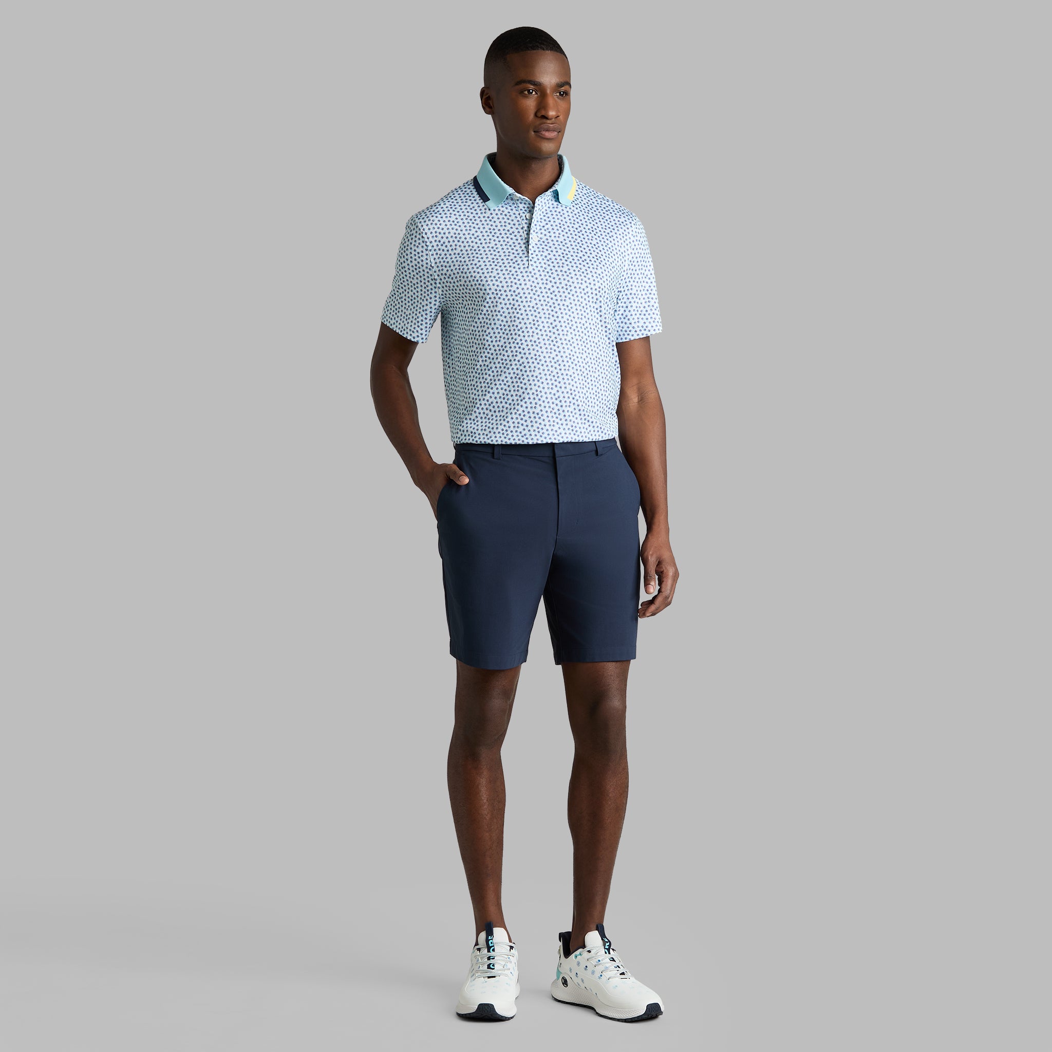 TRIPLE/G TECH JERSEY POLO SNOW/CENOTE