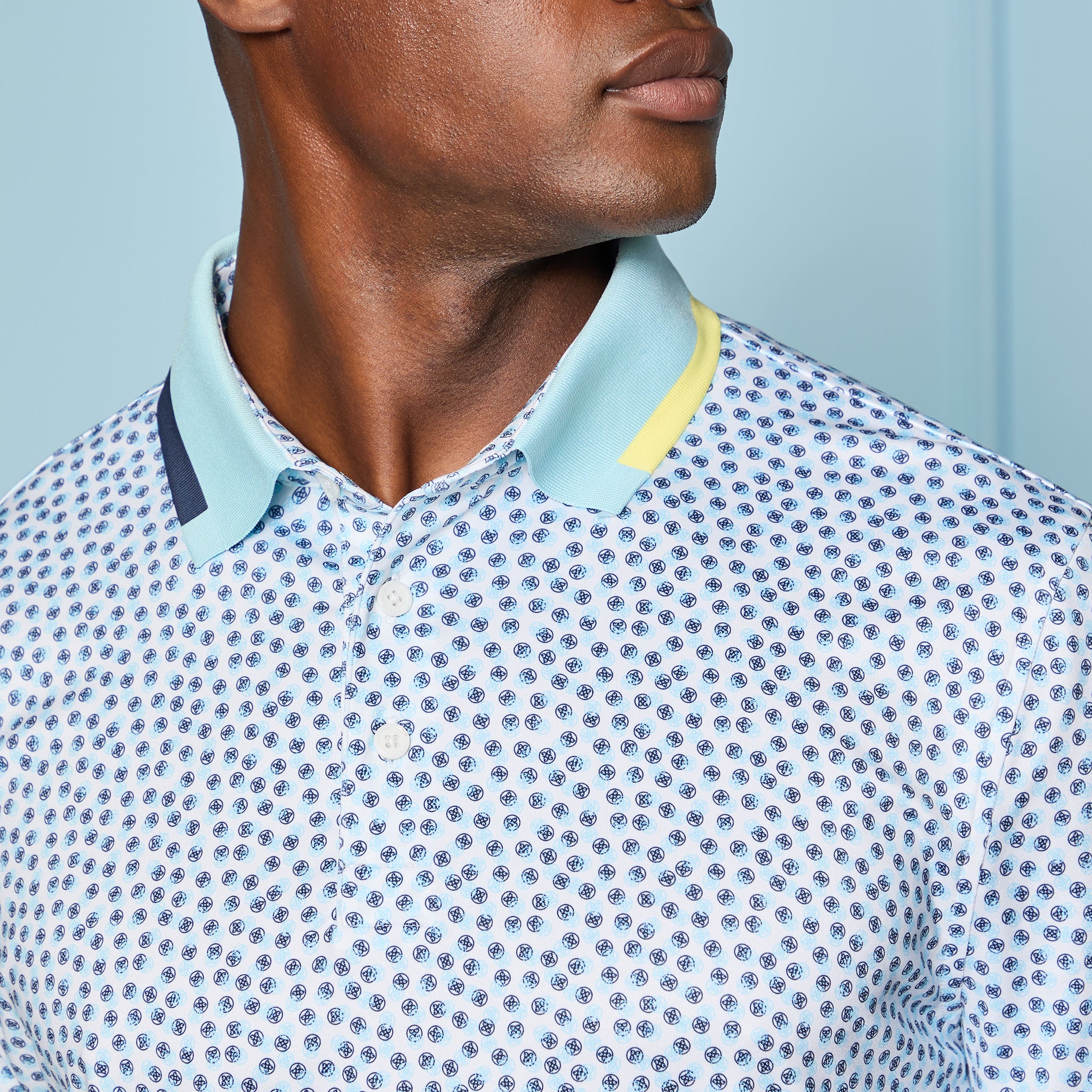 TRIPLE/G TECH JERSEY POLO SNOW/CENOTE