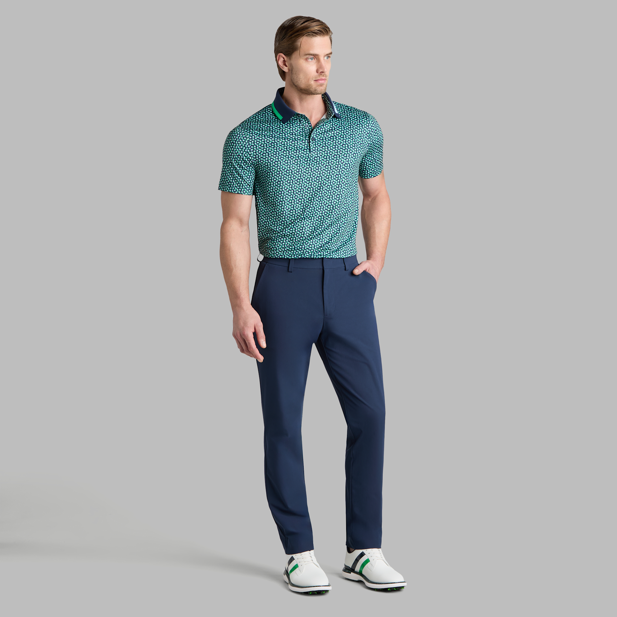 TRIPLE/G TECH JERSEY POLO TWILIGHT/CLOVER